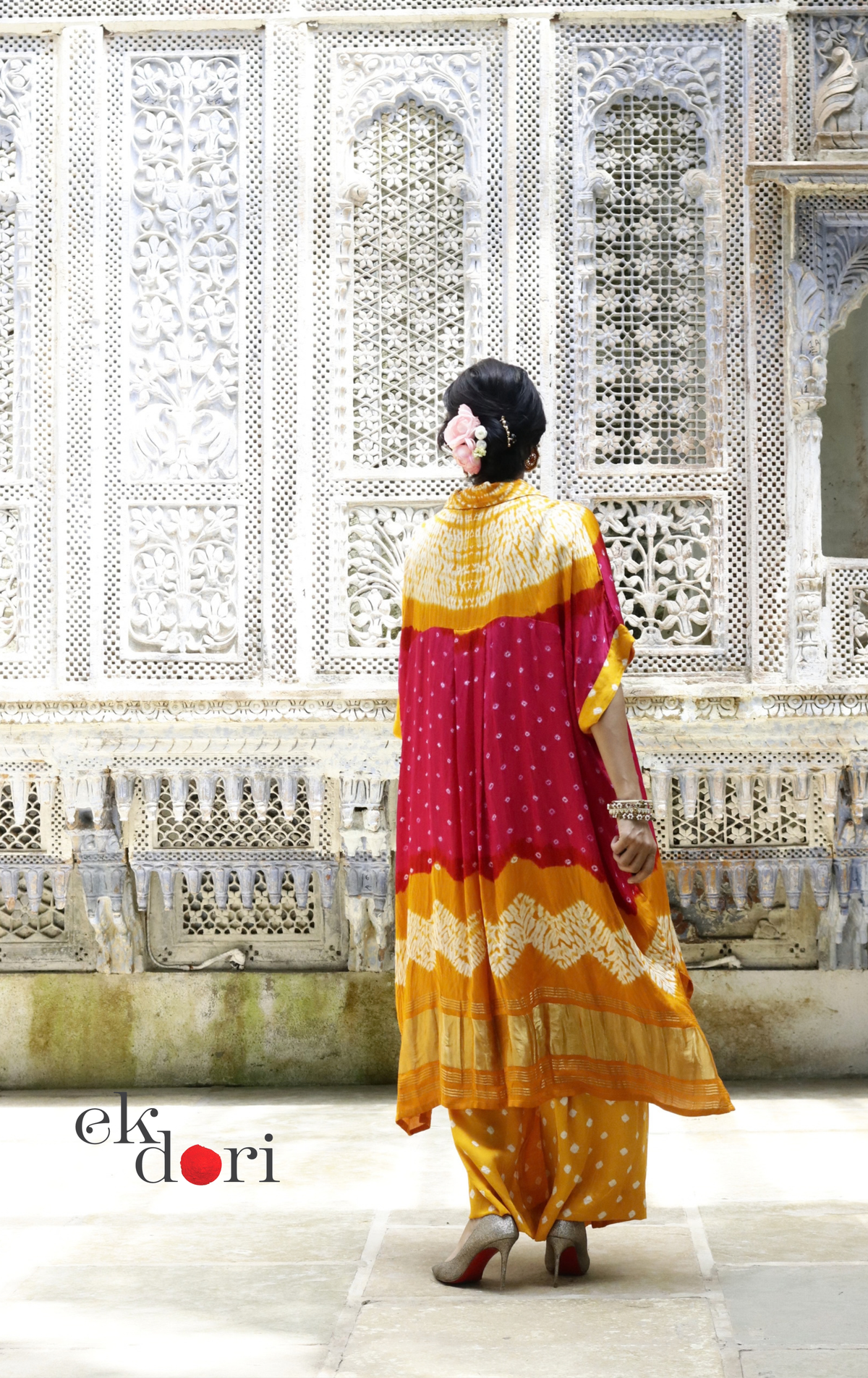 Bandhani Purple Modal Co-ord Set : Buy Kurta Palazzo Modal Co-ord Set 'Peach Sorbet'