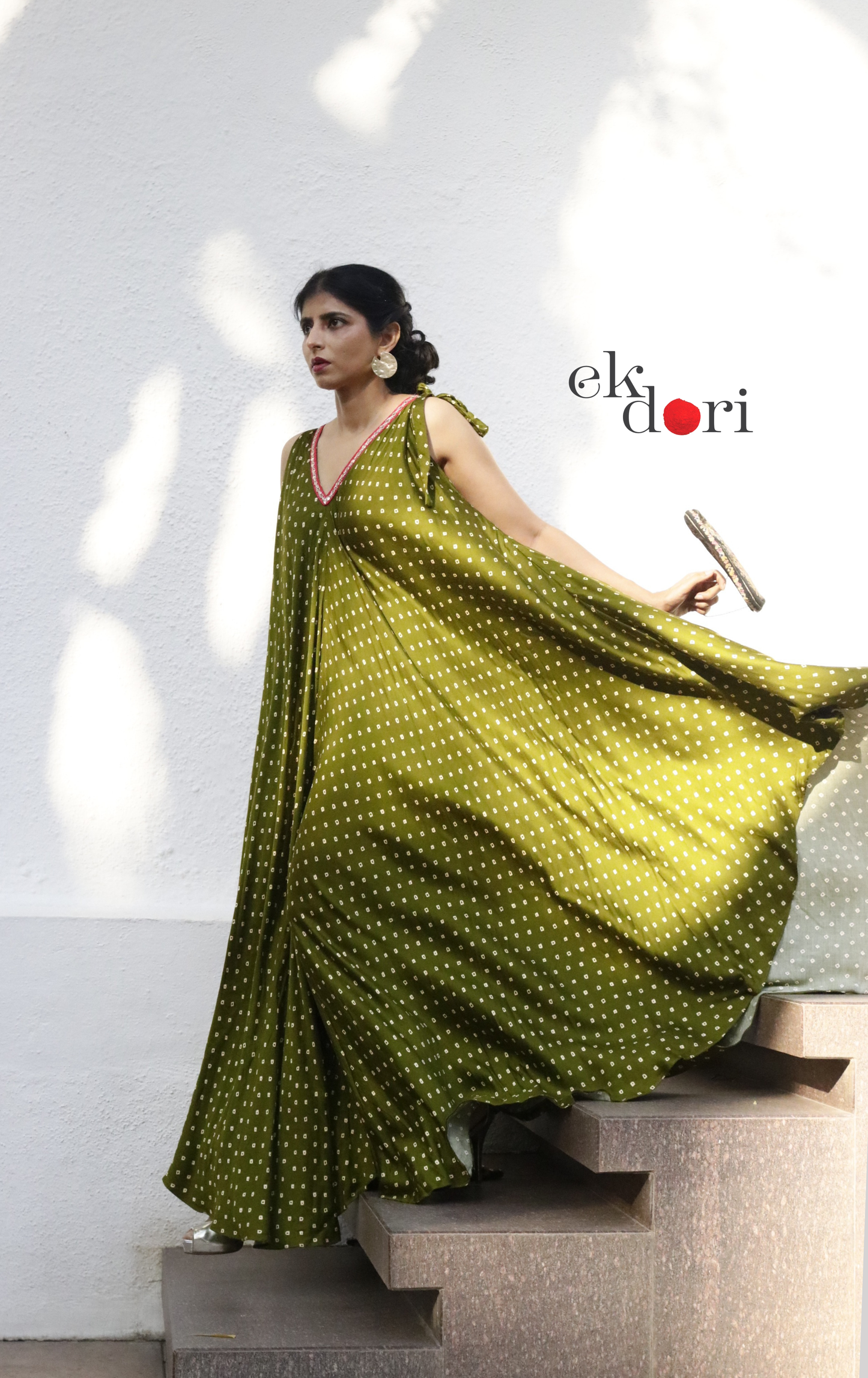 Bandhani Print 'Henna' Satin Cotton Jumpsuit : Buy Fun Festive Bandhani Print Jumpsuit