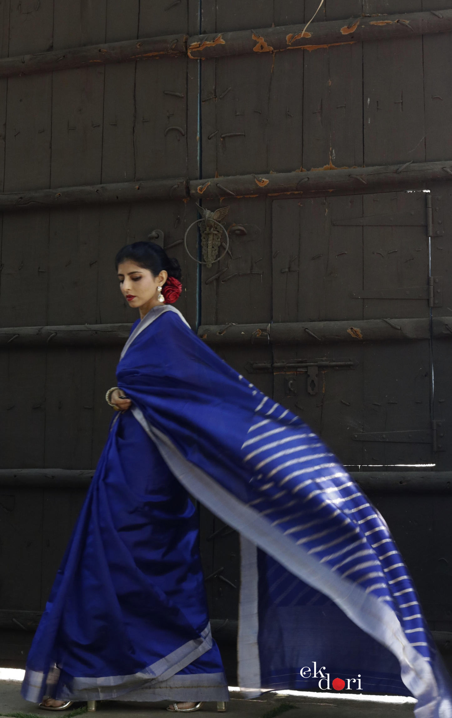 Samundar Chanderi Silk Saree : Buy Chanderi Saree Online : Buy Handloom Chanderi Silk Saree Online