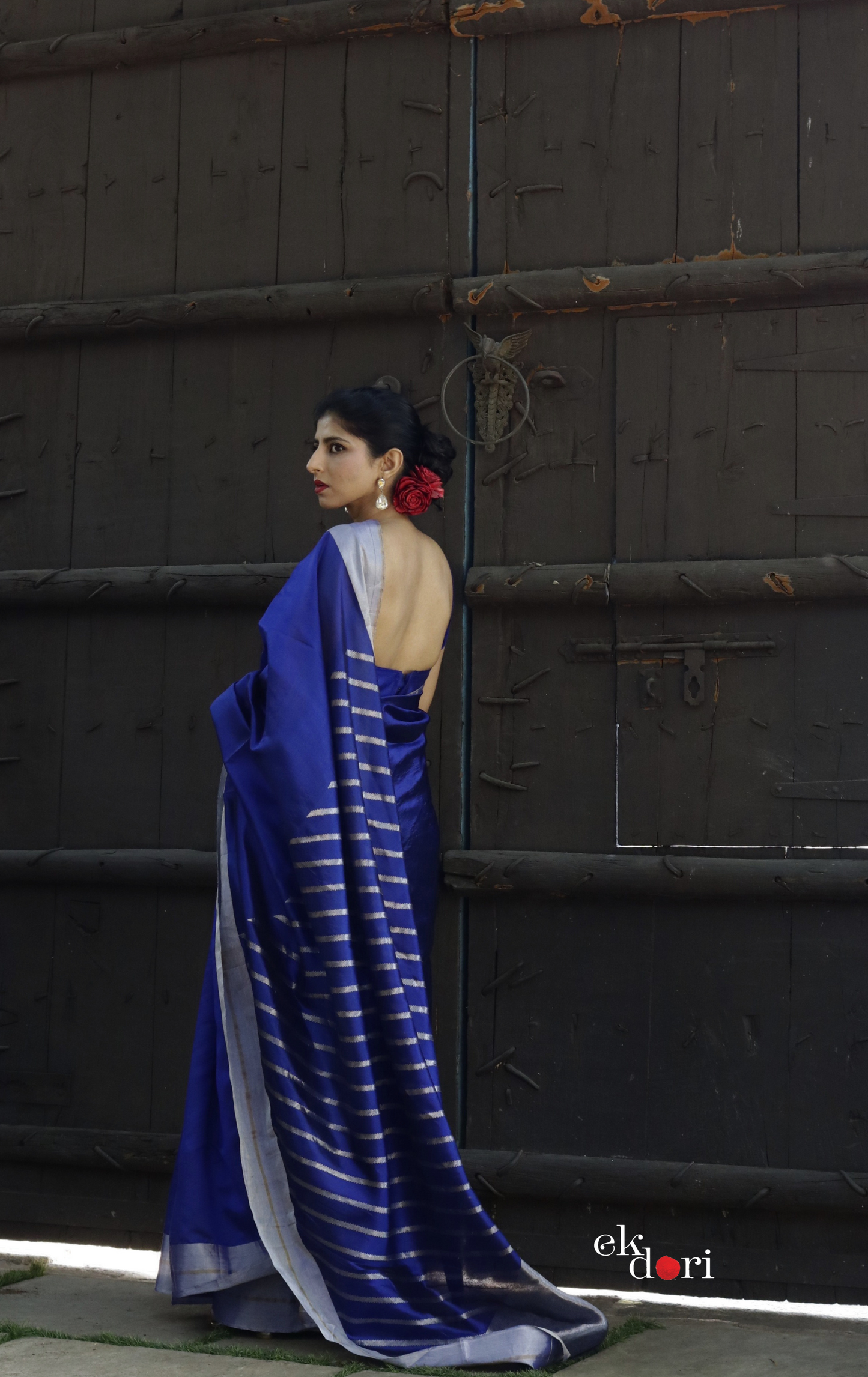 Samundar Chanderi Silk Saree : Buy Chanderi Saree Online : Buy Handloom Chanderi Silk Saree Online