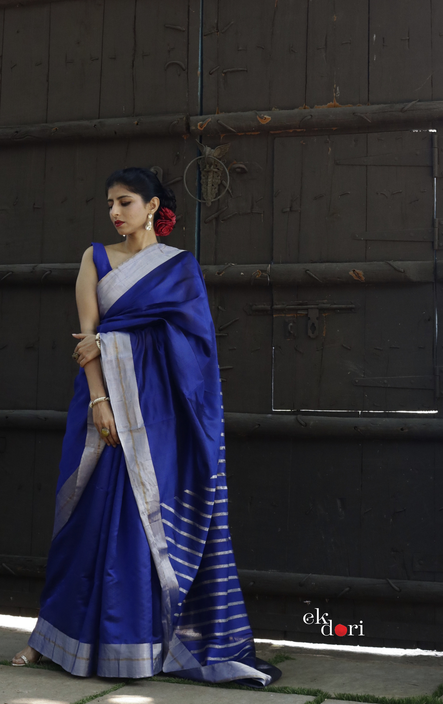 Samundar Chanderi Silk Saree : Buy Chanderi Saree Online : Buy Handloom Chanderi Silk Saree Online
