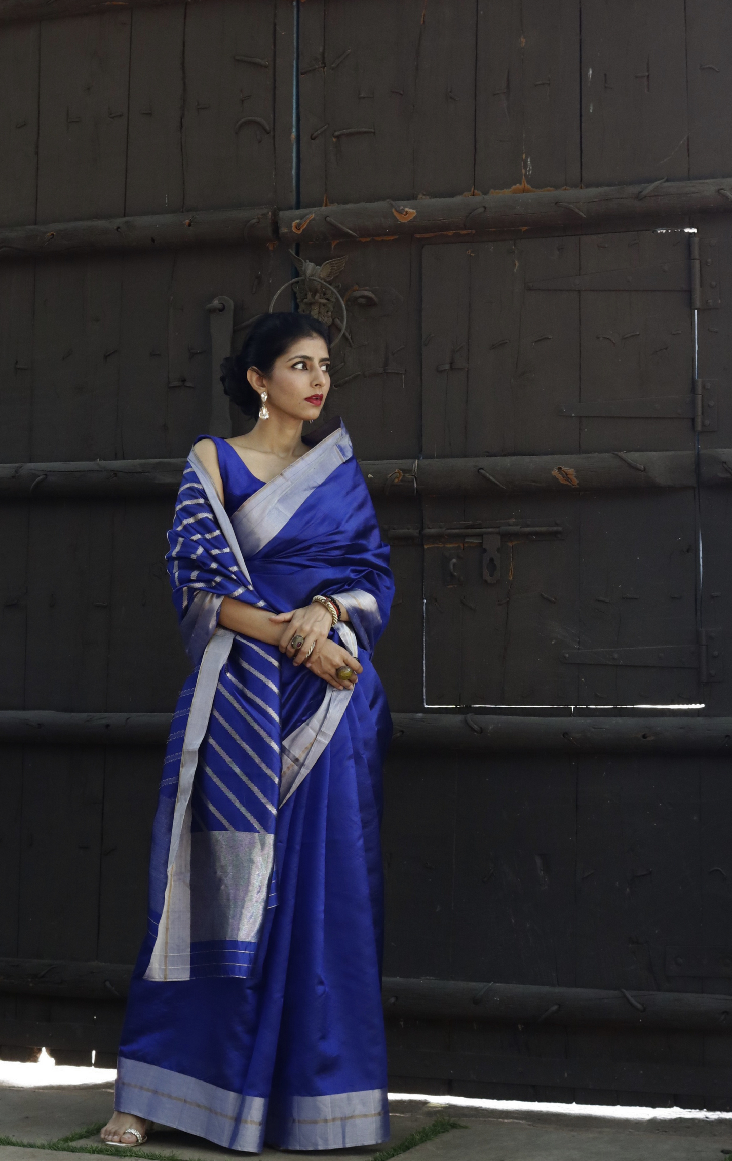 Samundar Chanderi Silk Saree : Buy Chanderi Saree Online : Buy Handloom Chanderi Silk Saree Online