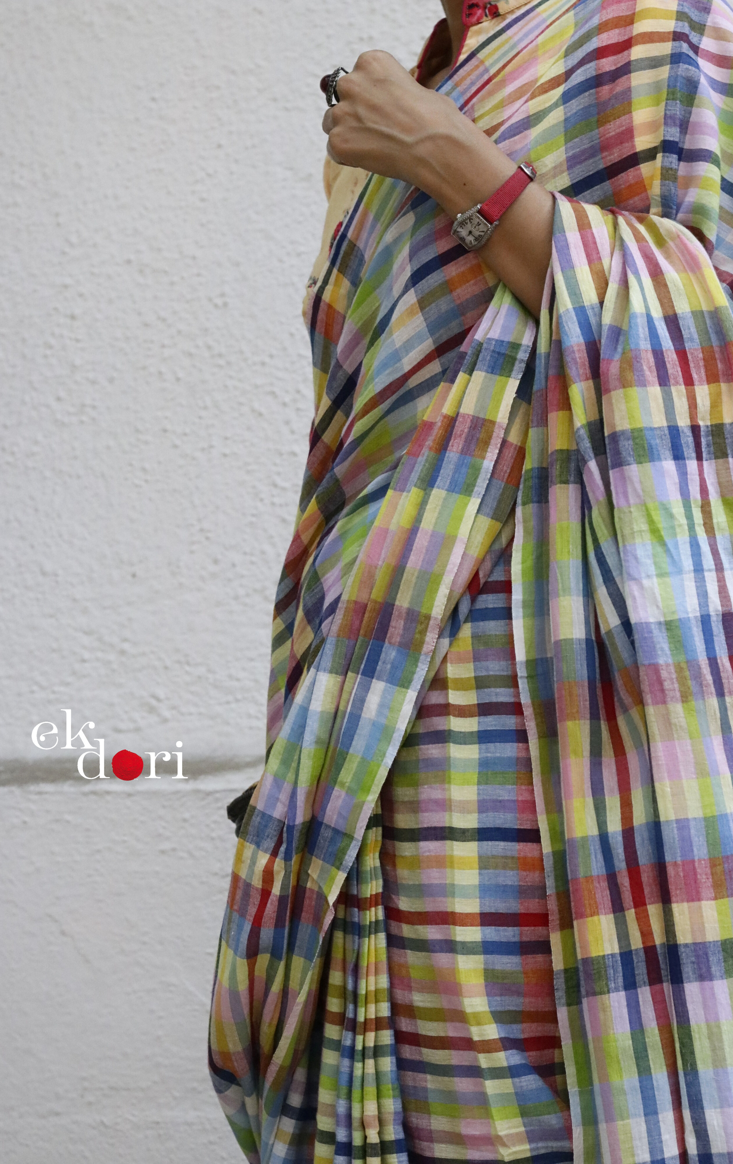 Soft Cotton Handloom Saree 'Happy Holi' : Summer Cotton Handloom Saree