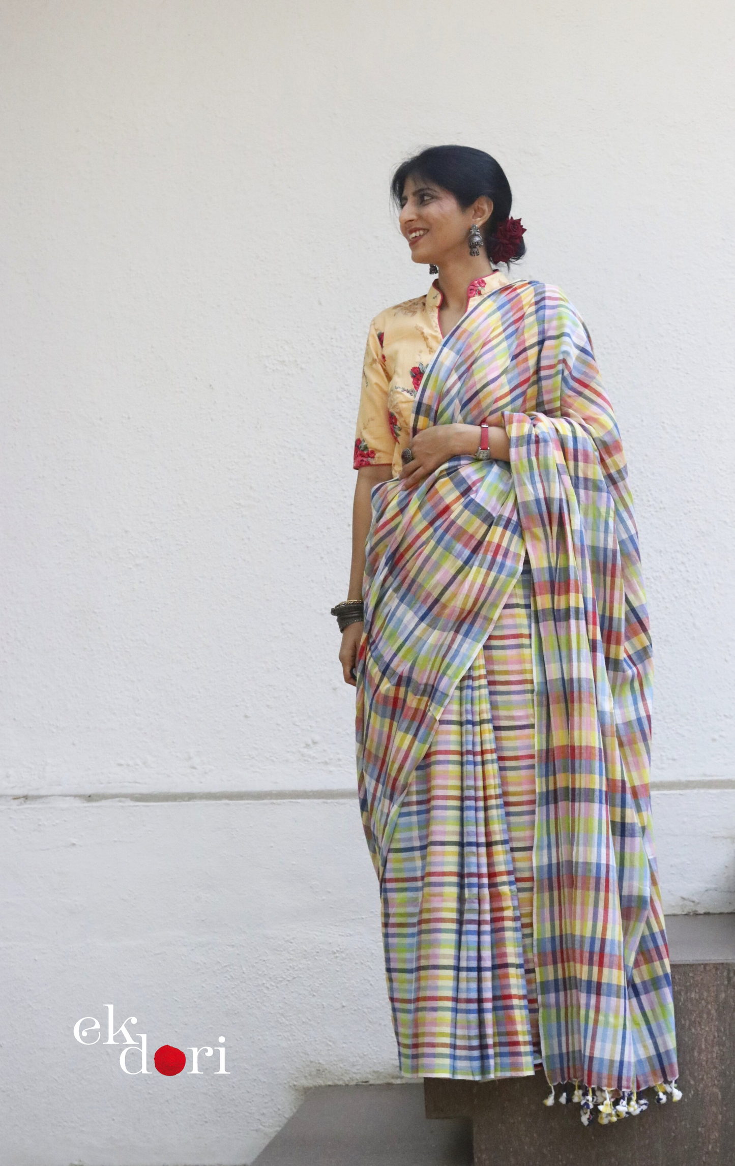 Soft Cotton Handloom Saree 'Happy Holi' : Summer Cotton Handloom Saree