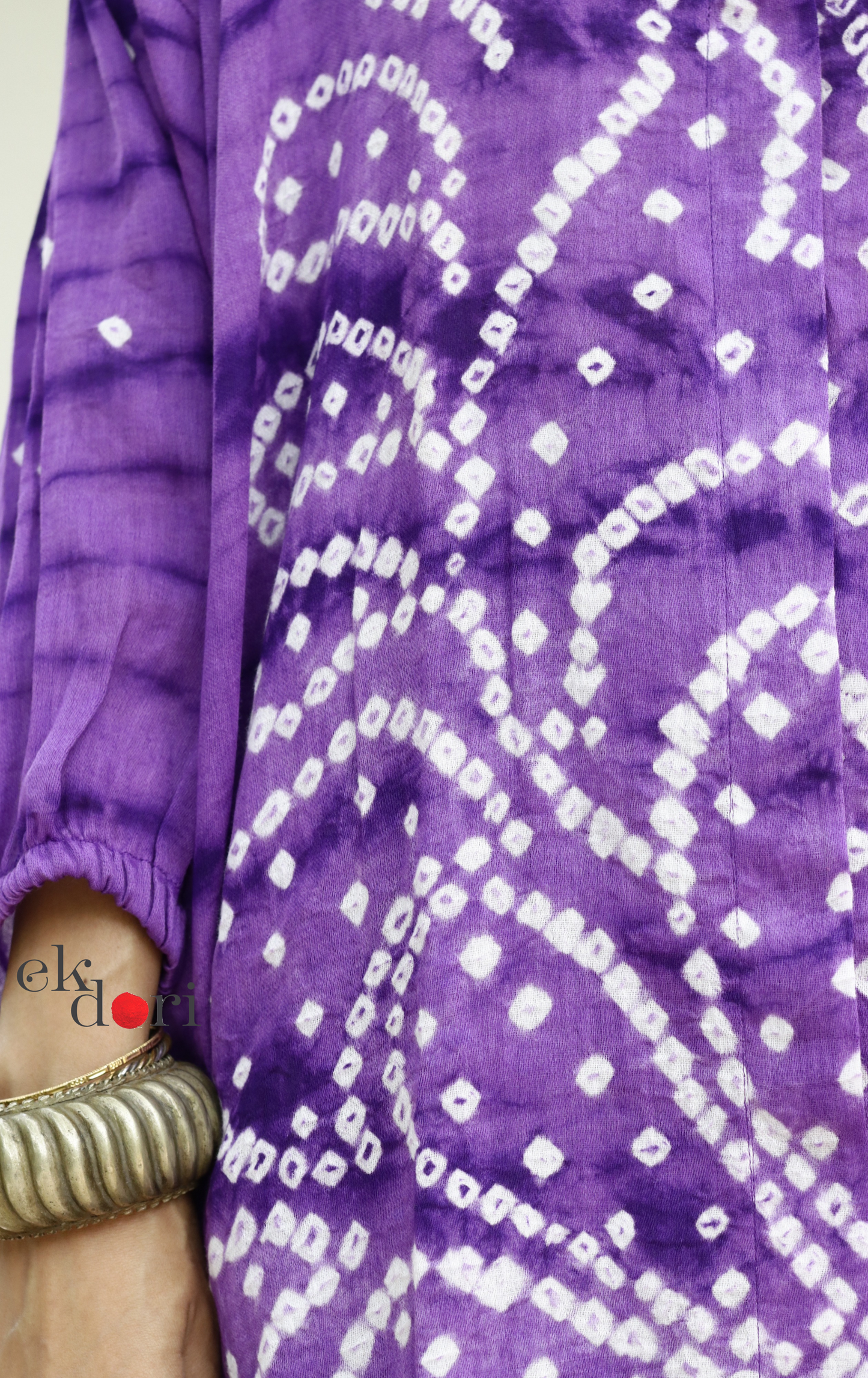Bandhani 'Purple Please' Purple Cotton Co-ord Set : Buy Kurta Palazzo Cotton Co-ord Set Cotton Bandhani And Shibori Set