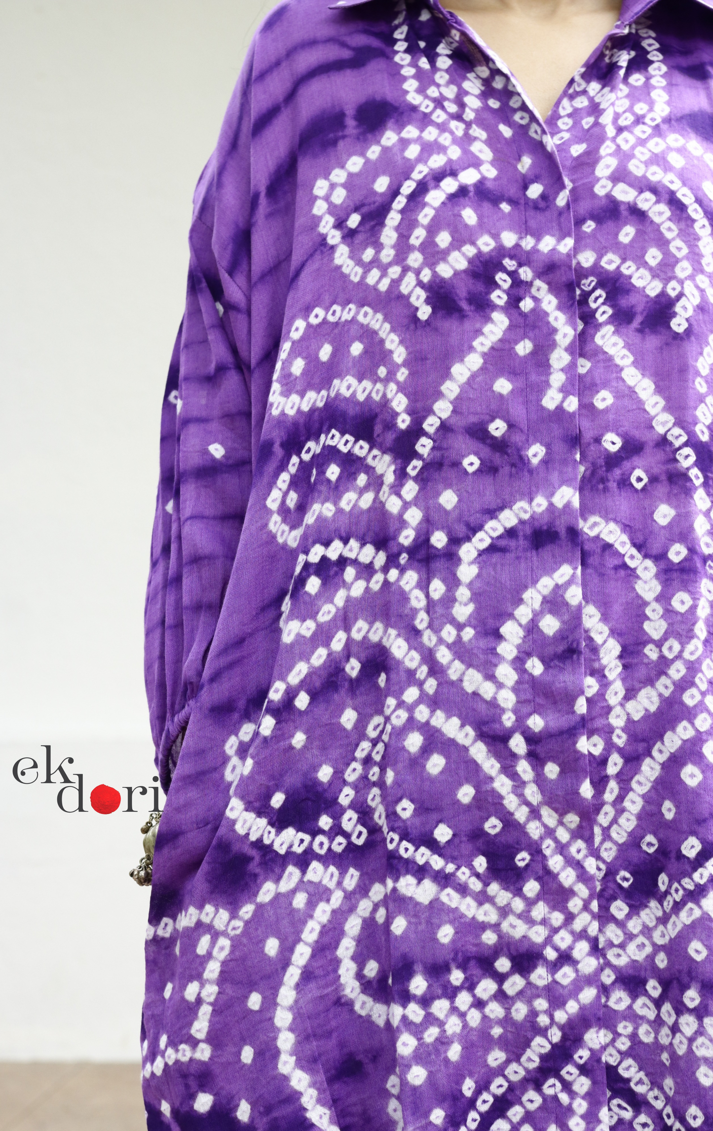 Bandhani 'Purple Please' Purple Cotton Co-ord Set : Buy Kurta Palazzo Cotton Co-ord Set Cotton Bandhani And Shibori Set