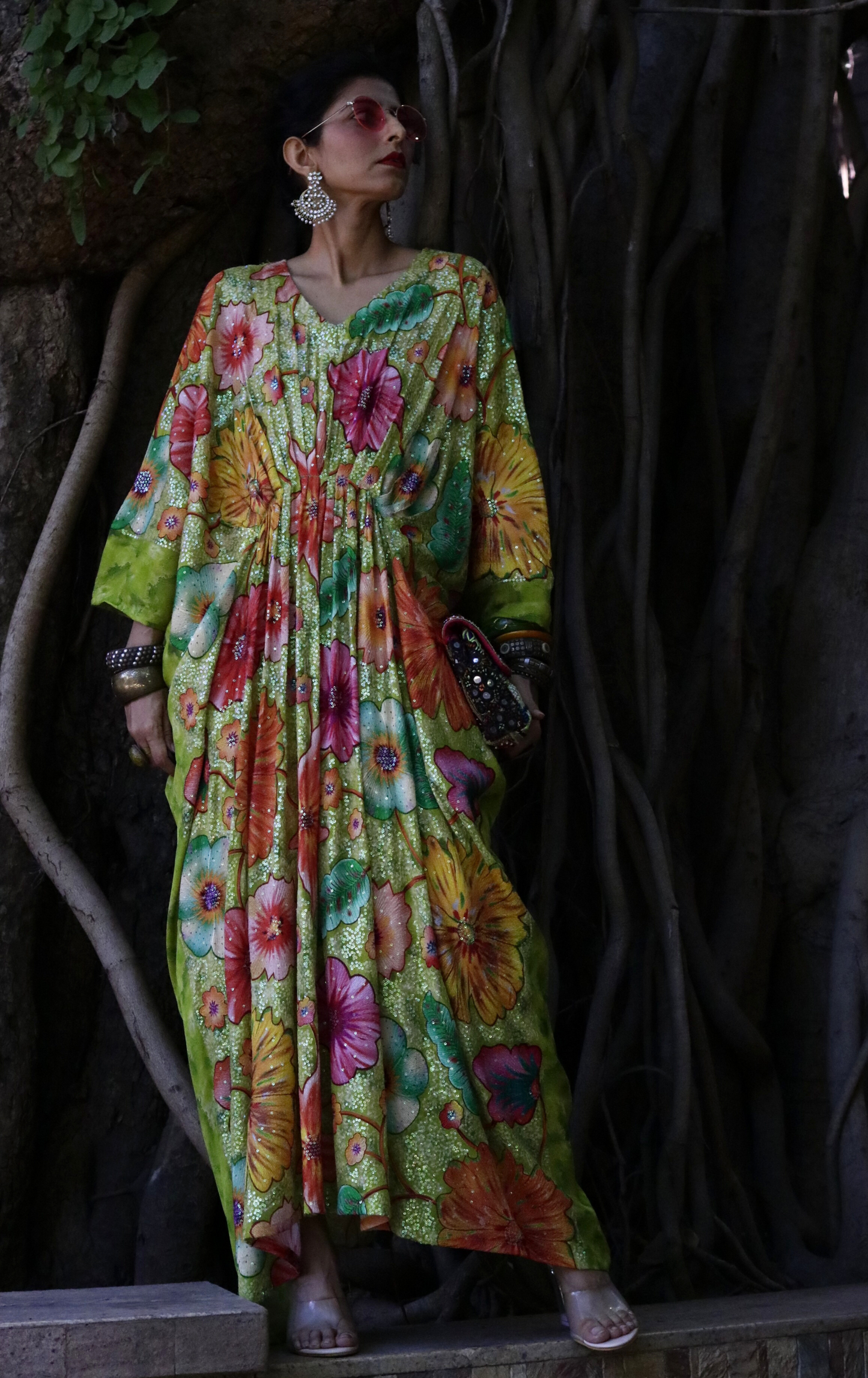 Secret Garden Sequin Kaftan Dress : Festive Sequin Kaftan Dress
