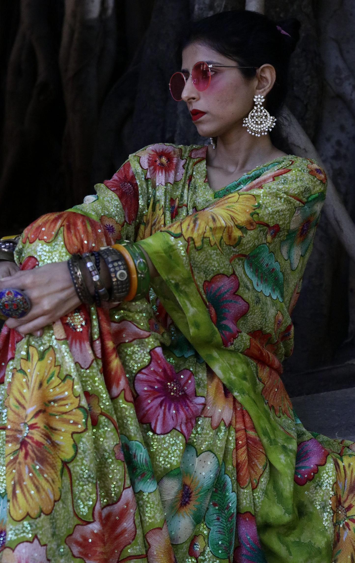 Secret Garden Sequin Kaftan Dress : Festive Sequin Kaftan Dress