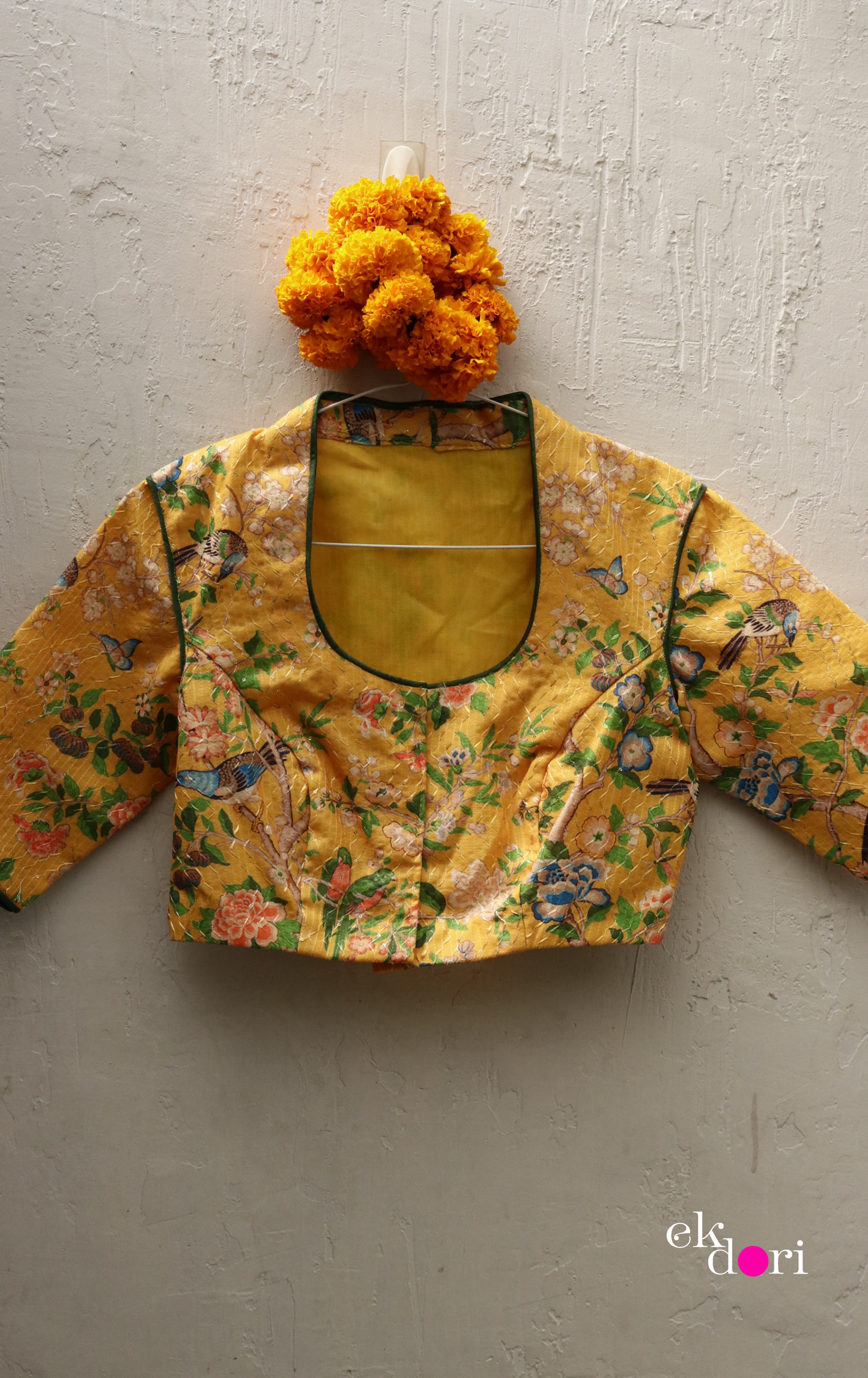 Blue Bird Cotton Sequin Saree Blouse : Buy Cotton Saree Blouse