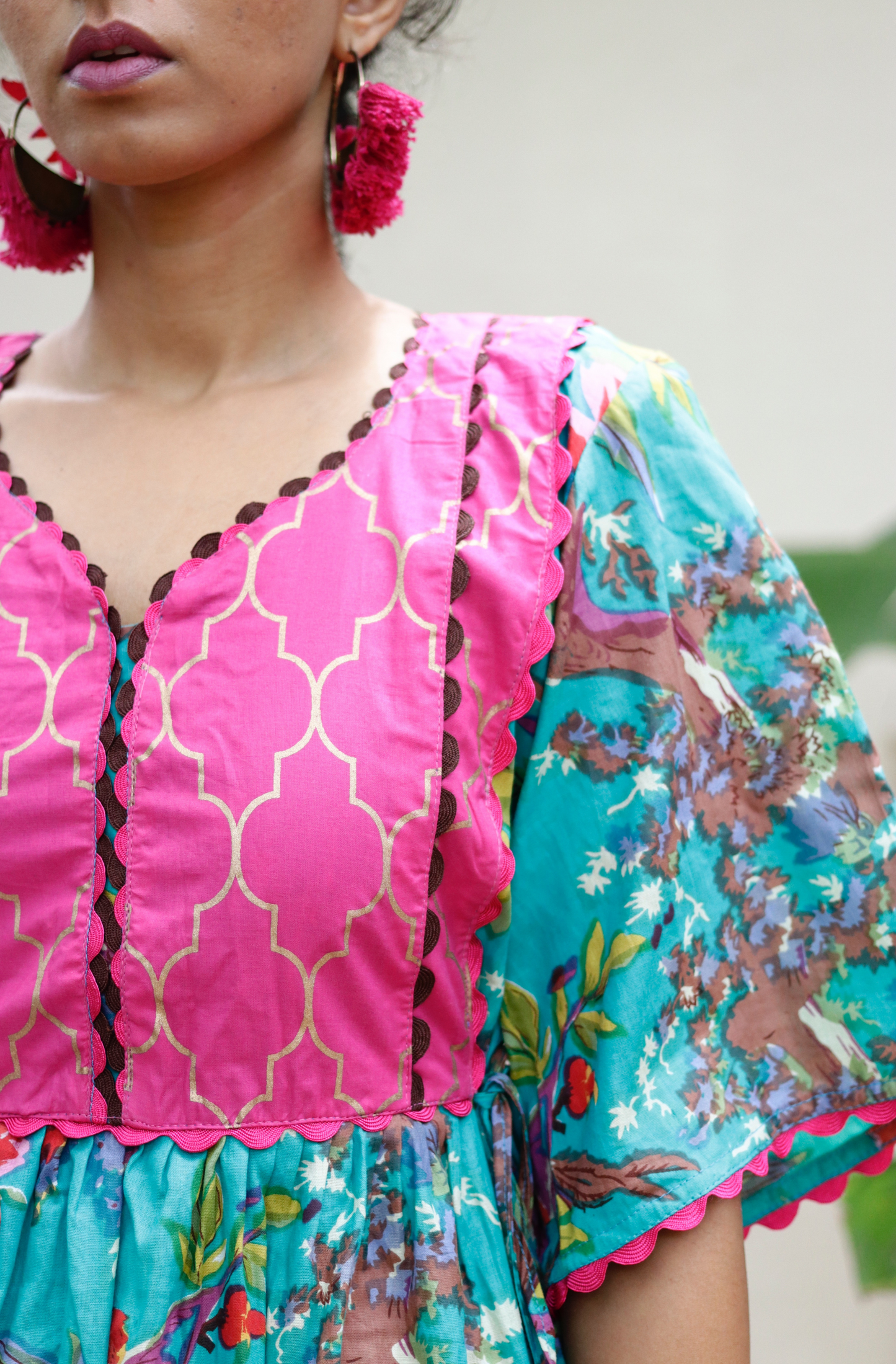 Cotton Dress : Banjaaran Dress In Teal