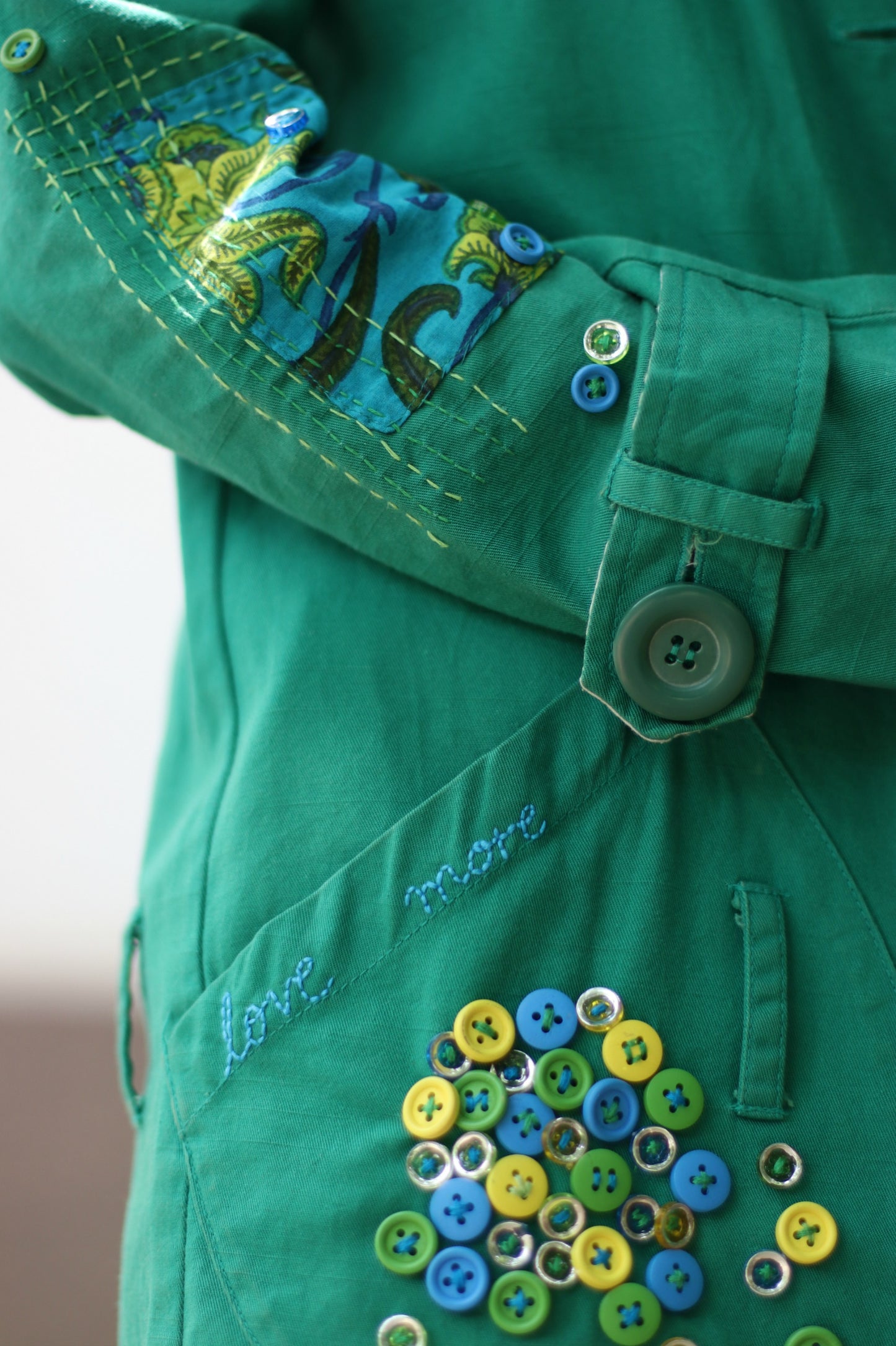 Cute As A Button Vintage Upcycled Jacket