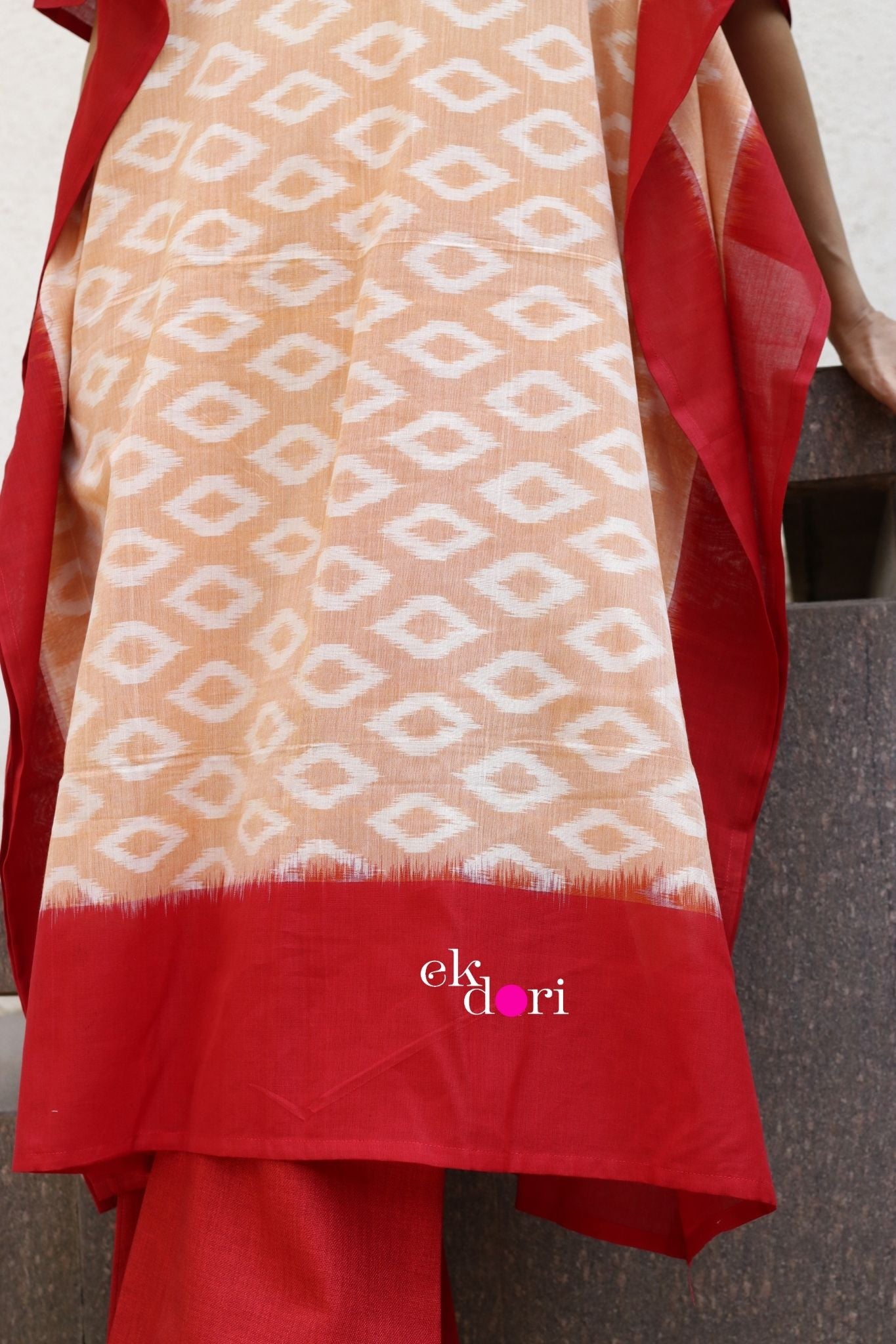 'Mango Season' Handloom Ikat Kaftan Kurta Dress