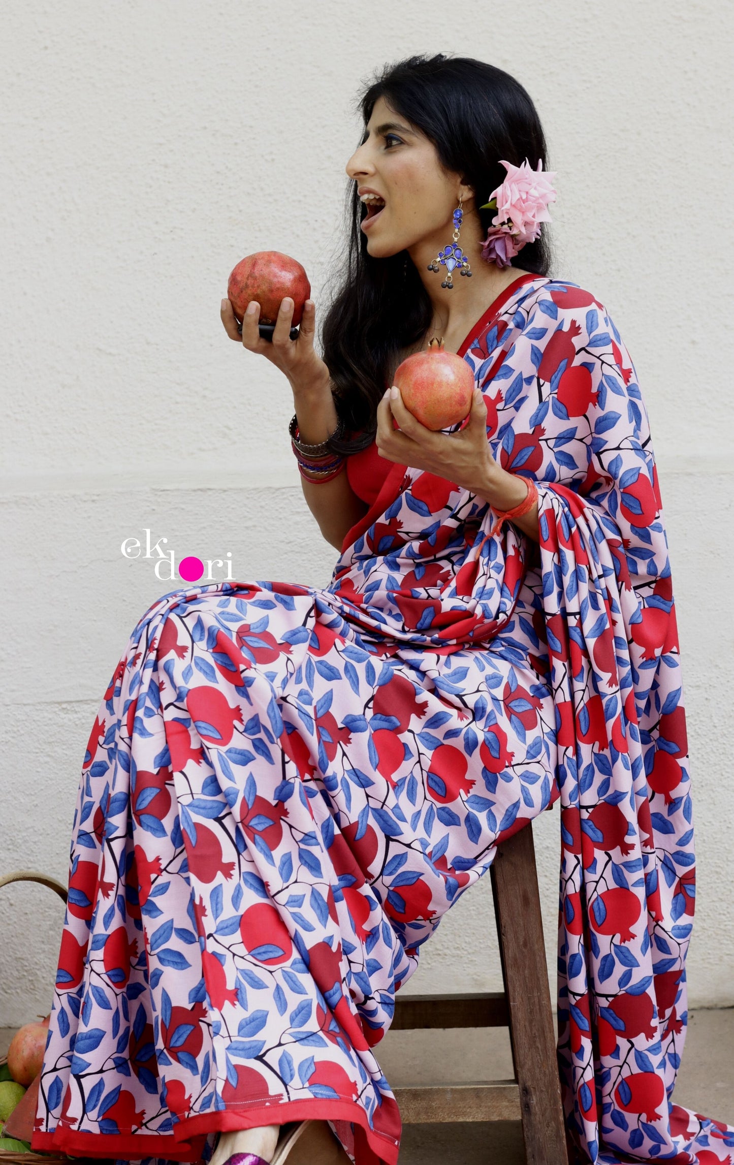 Anaar Saree In Pink: Fun Under The Sun Saree Collection : Fun Printed Sarees For Summer
