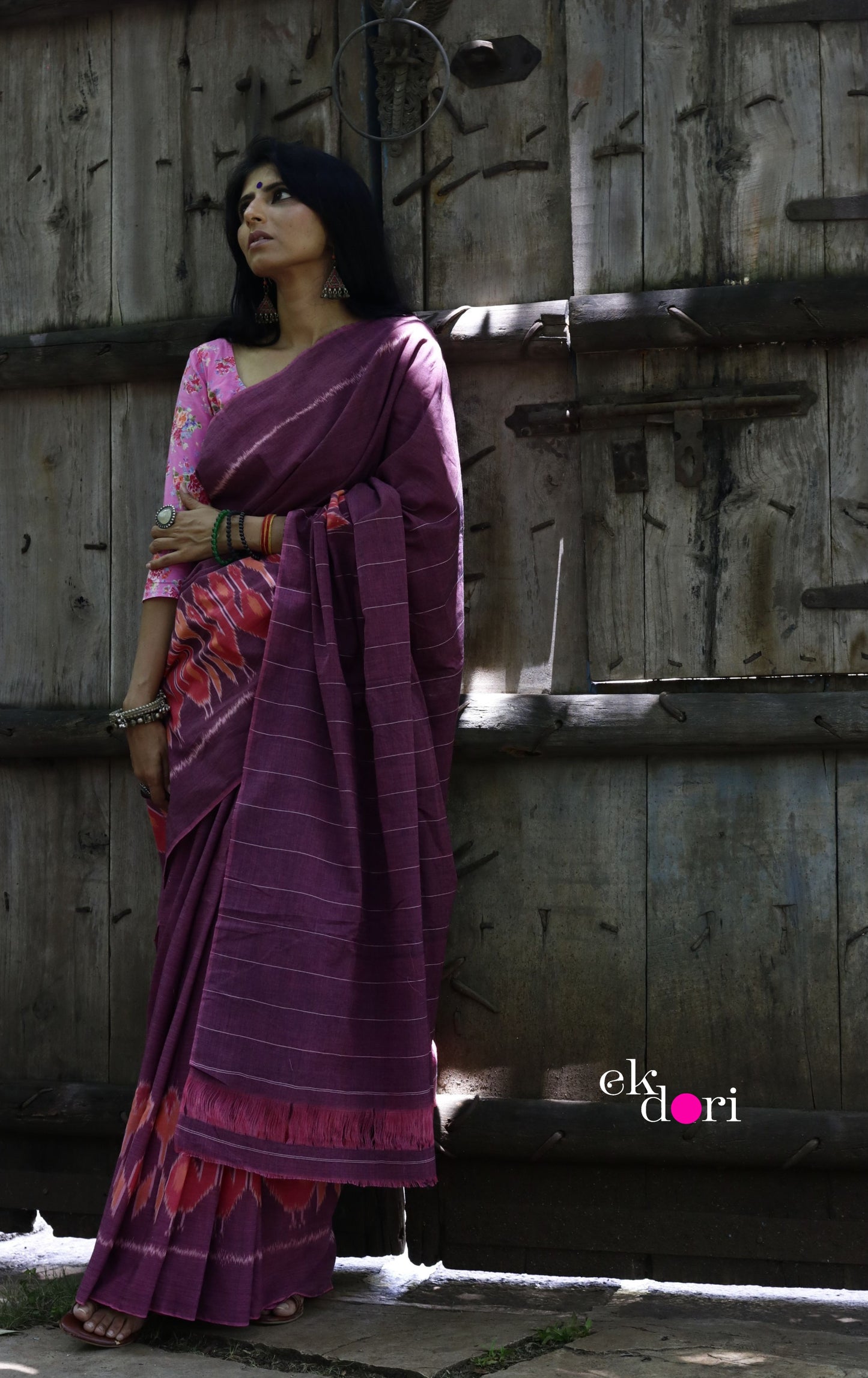 'Mor' Handloom Pochampally Ikat Saree : Workwear Saree Handloom Pochampally Ikat Saree