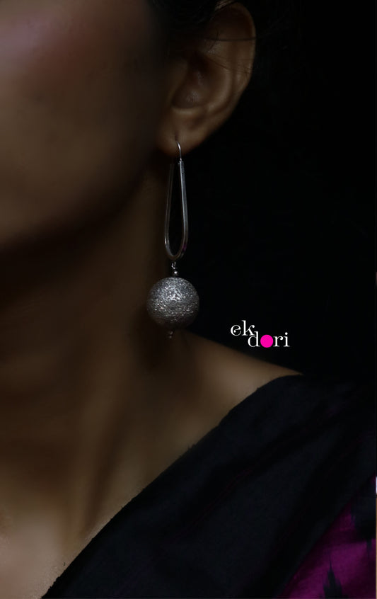 Shiny Disco Ball Silver Statement Earrings : Statement Silver Jewellery
