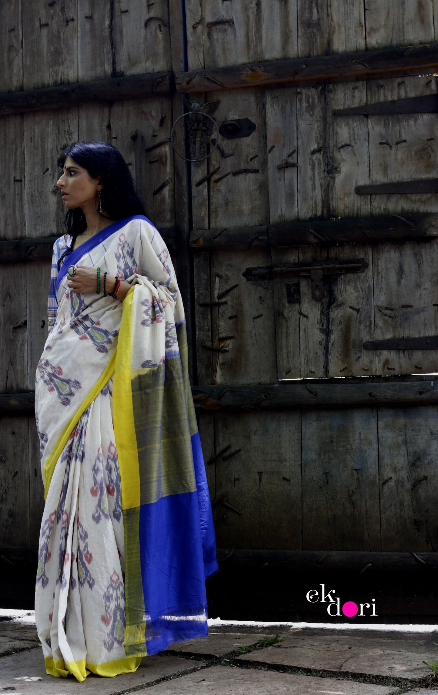 'Sarah' Handloom Pochampally Ikat Saree : Unique Handloom Ikat Saree