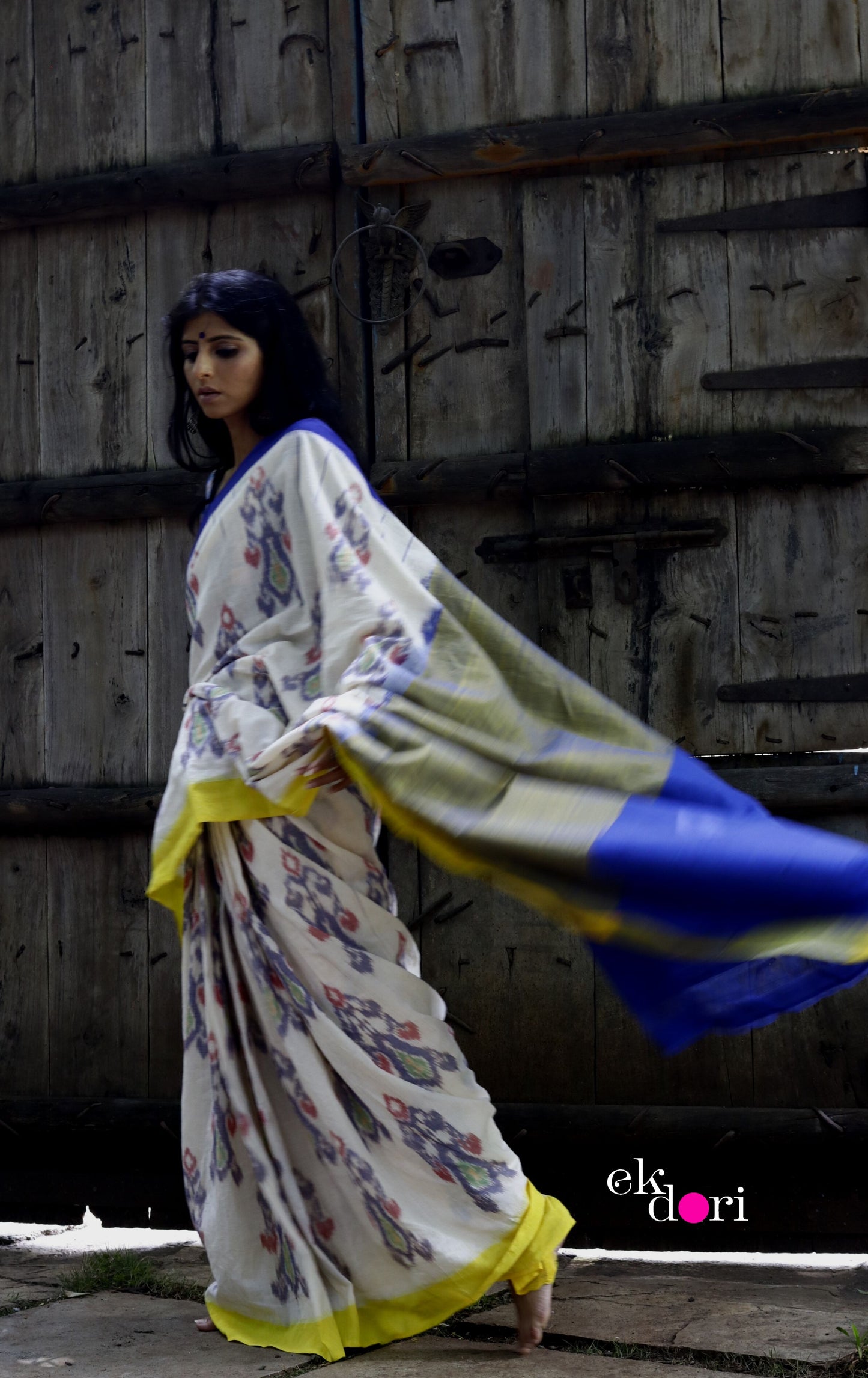 'Sarah' Handloom Pochampally Ikat Saree : Unique Handloom Ikat Saree
