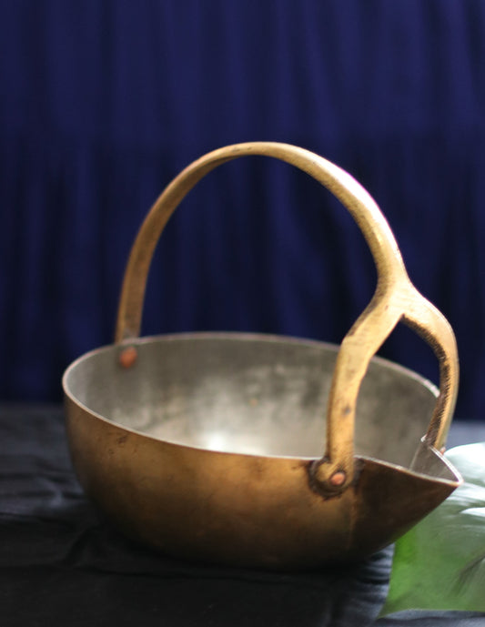Vintage Brass Serving Pot : The Story Of Gokarnam