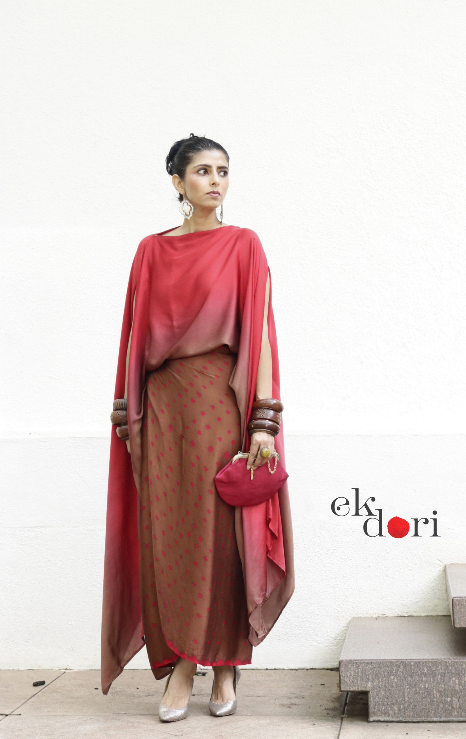 Festive Modern Wrap Skirt Top Co-ord Sets