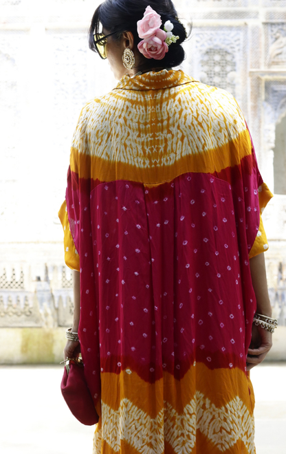 Bandhani Purple Modal Co-ord Set : Buy Kurta Palazzo Modal Co-ord Set 'Peach Sorbet'