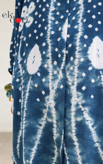 Bandhani 'Blues' Purple Cotton Co-ord Set : Buy Kurta Palazzo Cotton Co-ord Set