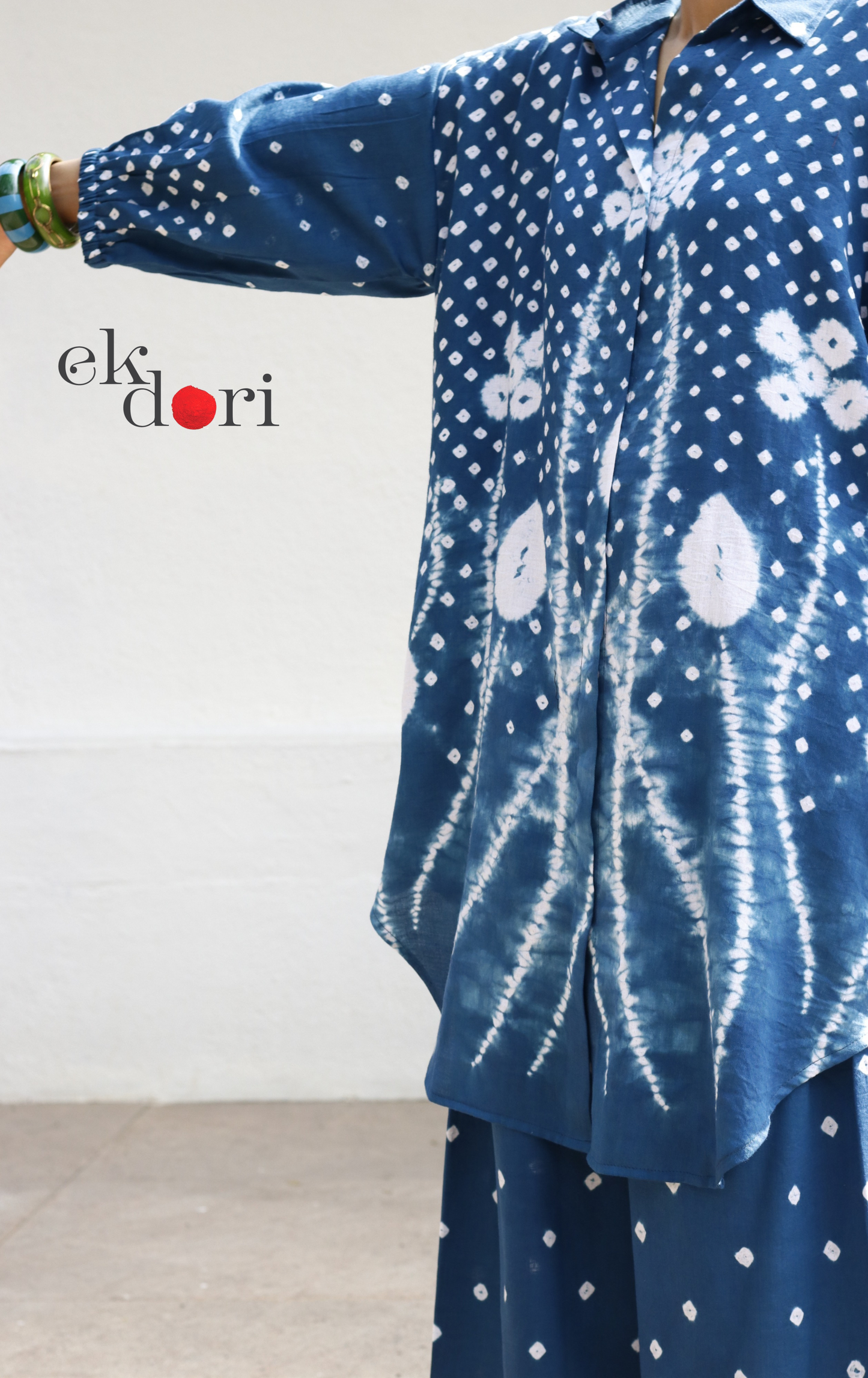 Bandhani 'Blues' Purple Cotton Co-ord Set : Buy Kurta Palazzo Cotton Co-ord Set