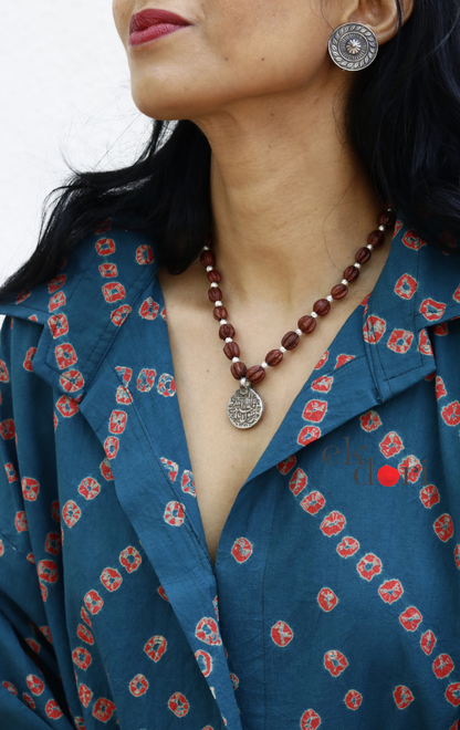 Bandhani 'Baarish' Blue Red Cotton Co-ord Set : Buy Kurta Palazzo Cotton Co-ord Set