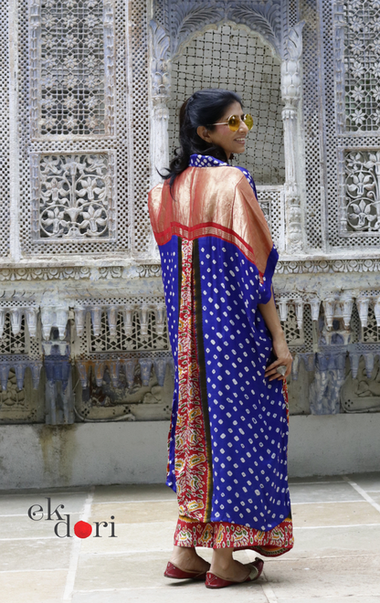 Bandhani Patola Modal Kaftan Kurta Palazzo Co-ord Set | 'Rann Utsav' | Ek Dori