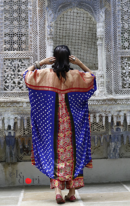 Bandhani Patola Modal Kaftan Kurta Palazzo Co-ord Set | 'Rann Utsav' | Ek Dori
