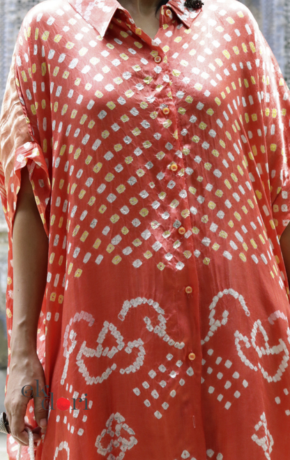 Bandhani Purple Modal Co-ord Set : Buy Kurta Palazzo Modal Co-ord Set 'Peach Sorbet'