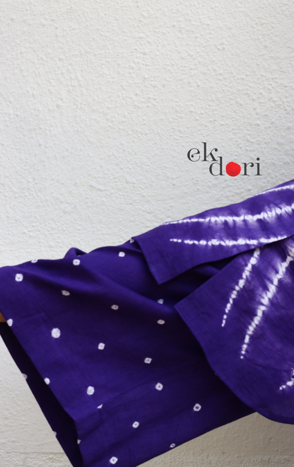 Bandhani 'Purple Please' Purple Cotton Co-ord Set : Buy Kurta Palazzo Cotton Co-ord Set