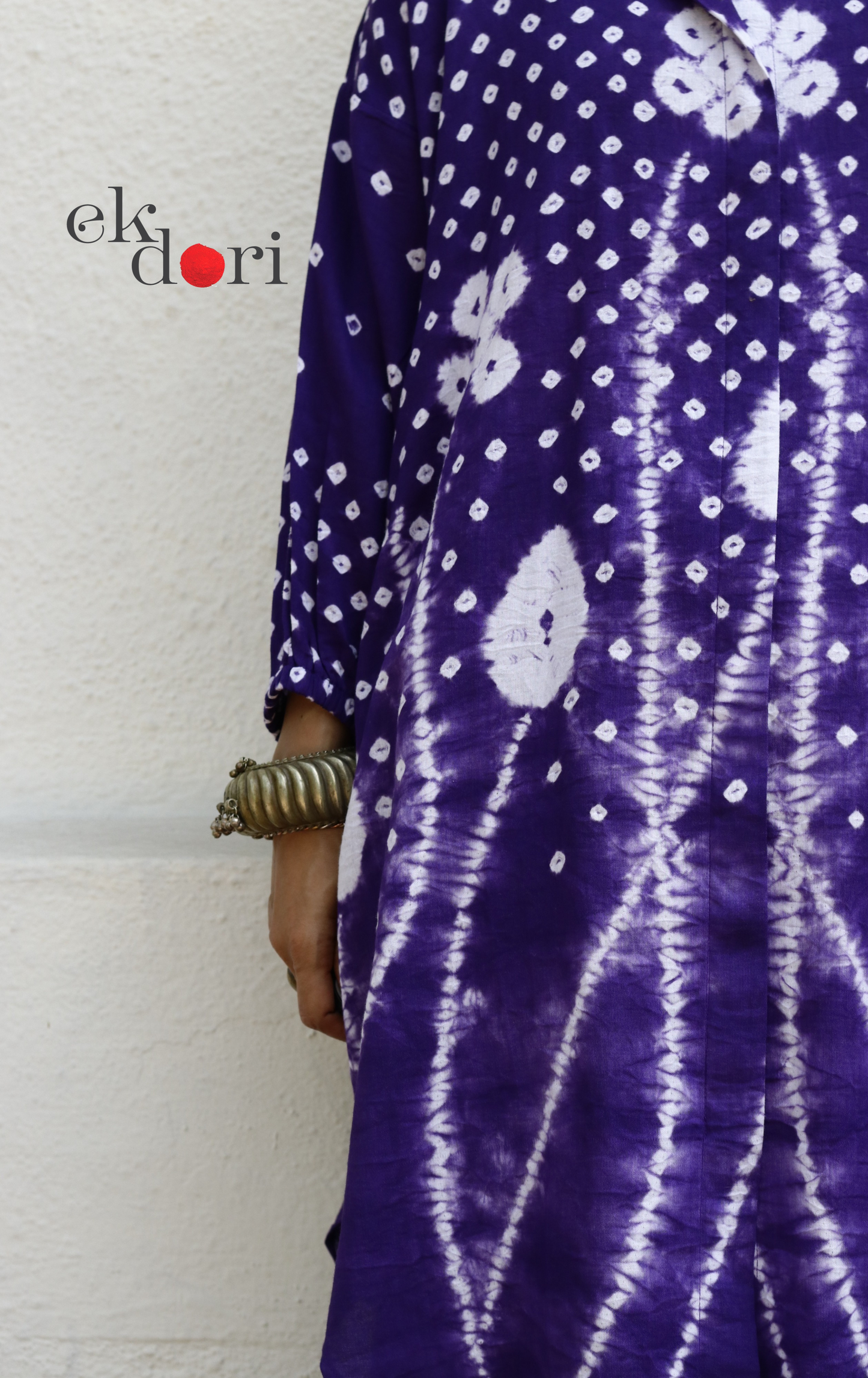 Bandhani 'Purple Please' Purple Cotton Co-ord Set : Buy Kurta Palazzo Cotton Co-ord Set