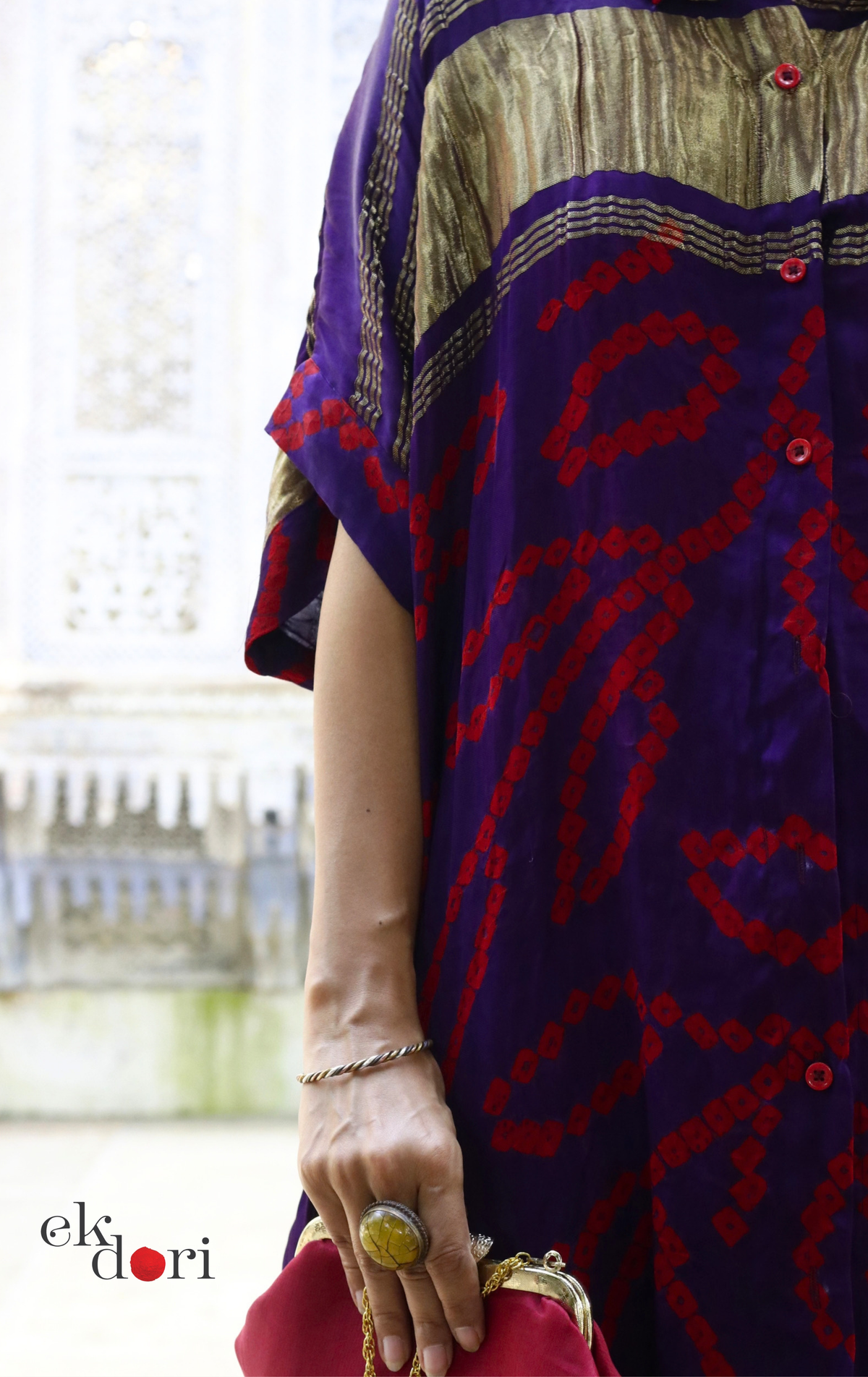 Bandhani Modal Kurta Palazzo Co-ord Set in Purple | 'Magical Bazaar' | Ek Dori  Hand-Knotted | Hand-Dyed | Artisan Crafted | Free Size