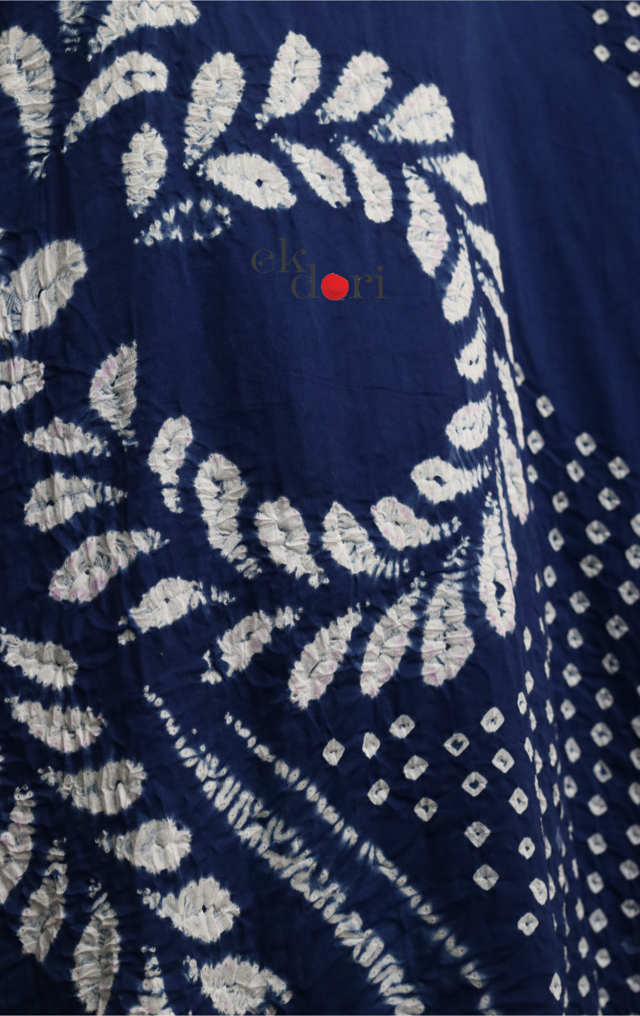 Bandhani Shibori 'Cobalt & Cream' Cotton Co-ord Set : Buy Kurta Palazzo Cotton Co-ord Set Cotton Bandhani Set