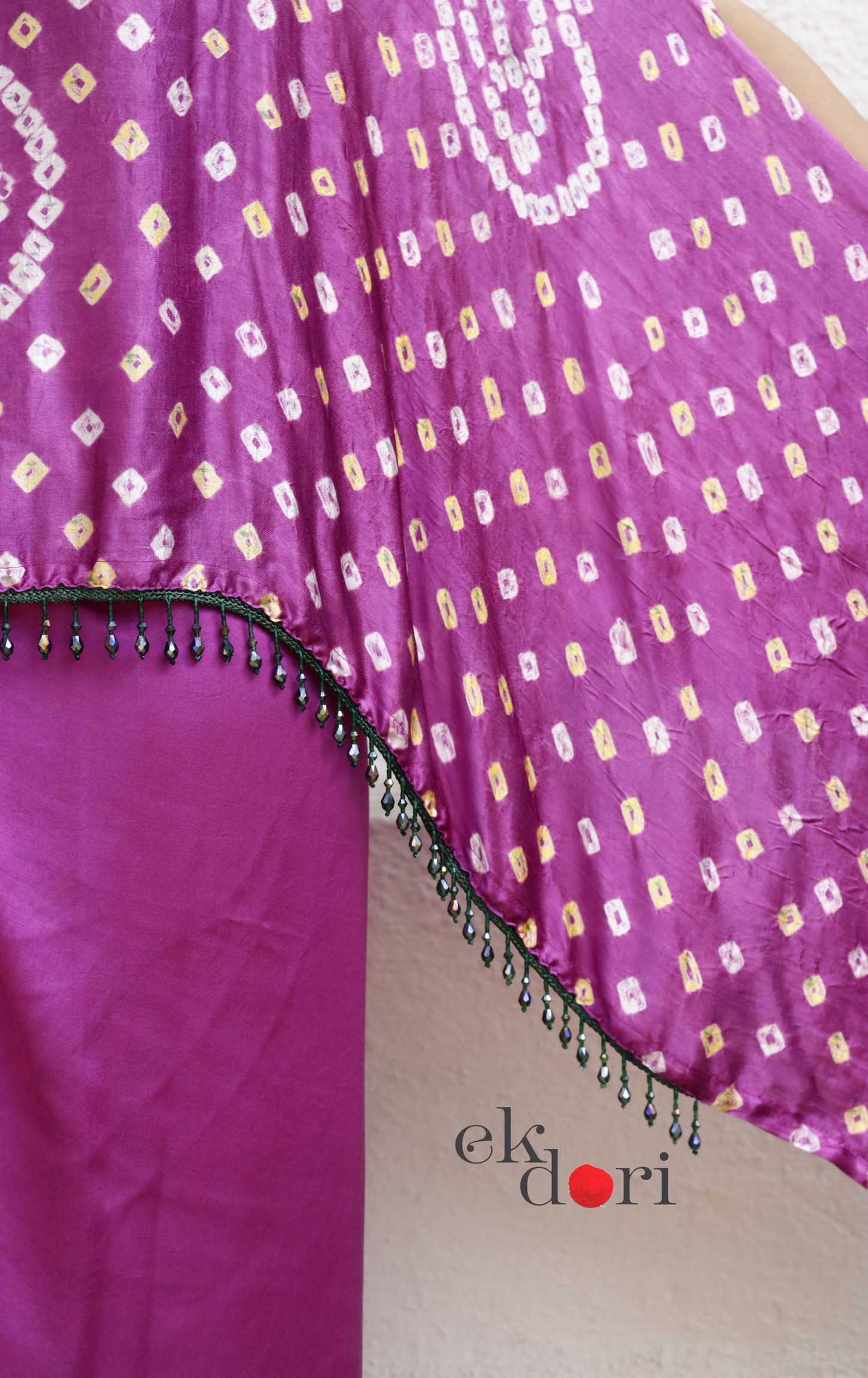 Bandhani Modal Co-ord Skirt Set 'Lotus' : 2 Piece Skirt Bandhani Top Set