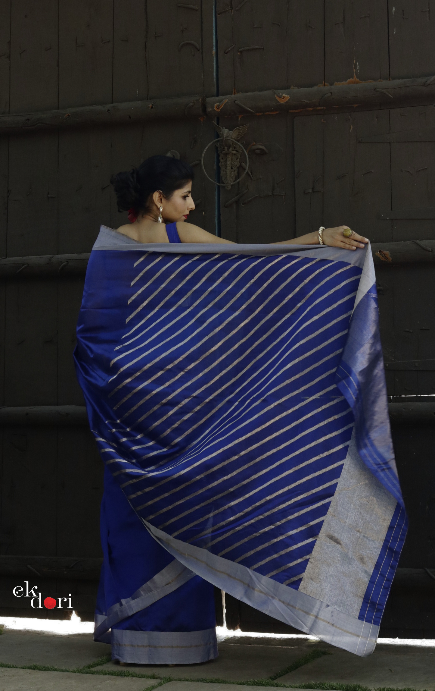 Samundar Chanderi Silk Saree : Buy Chanderi Saree Online : Buy Handloom Chanderi Silk Saree Online