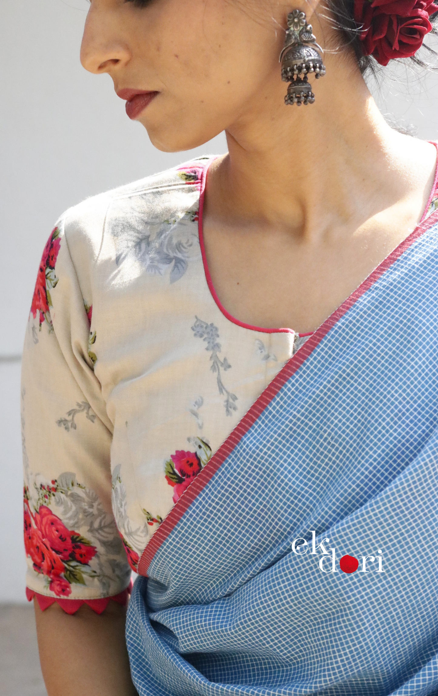 Soft Cotton Handloom Saree 'Calm Sea' : Summer Cotton Handloom Saree