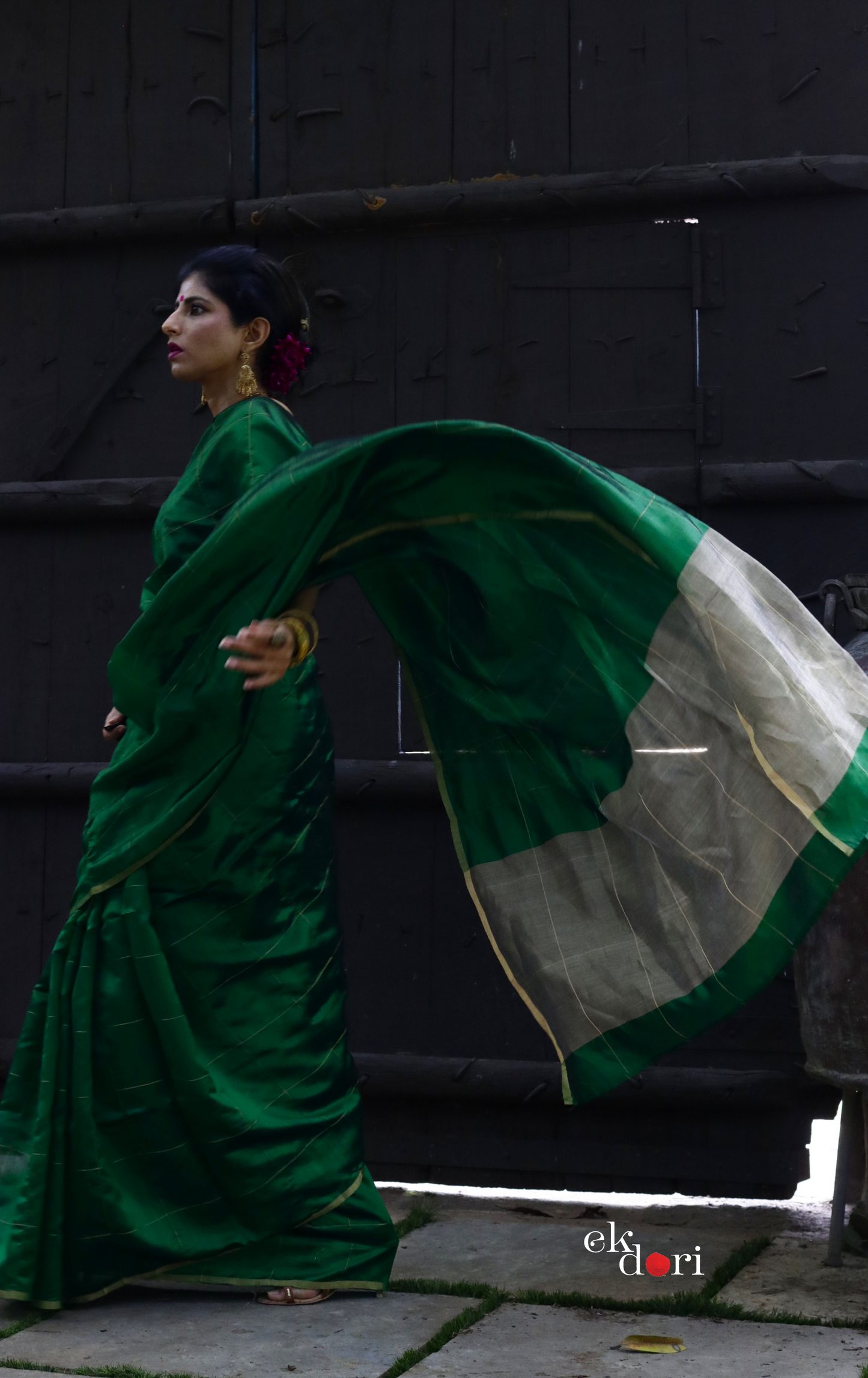 Sundari Chanderi Silk Saree : Buy Chanderi Saree Online : Buy Handloom Chanderi Silk Saree Online