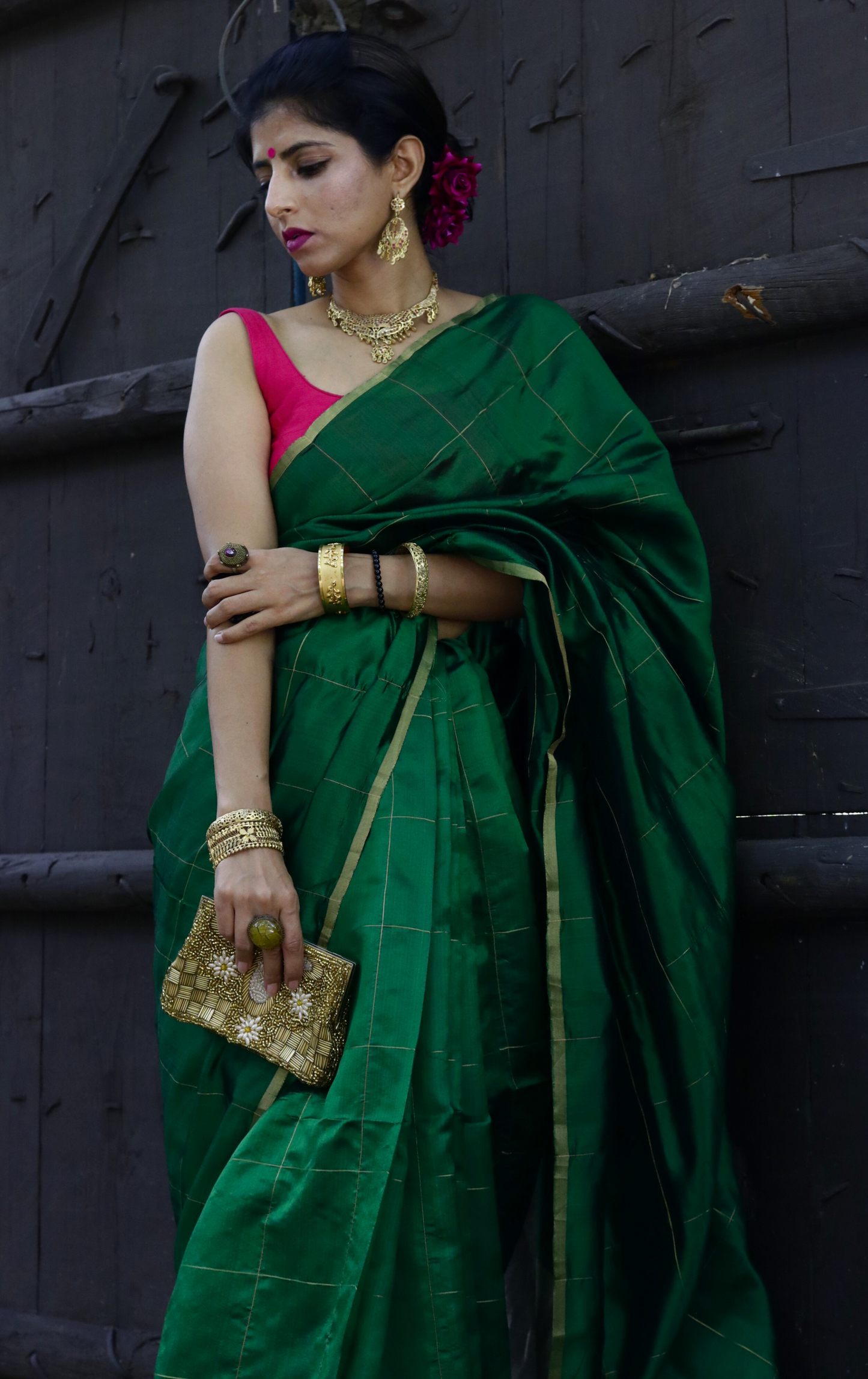 Sundari Chanderi Silk Saree : Buy Chanderi Saree Online : Buy Handloom Chanderi Silk Saree Online