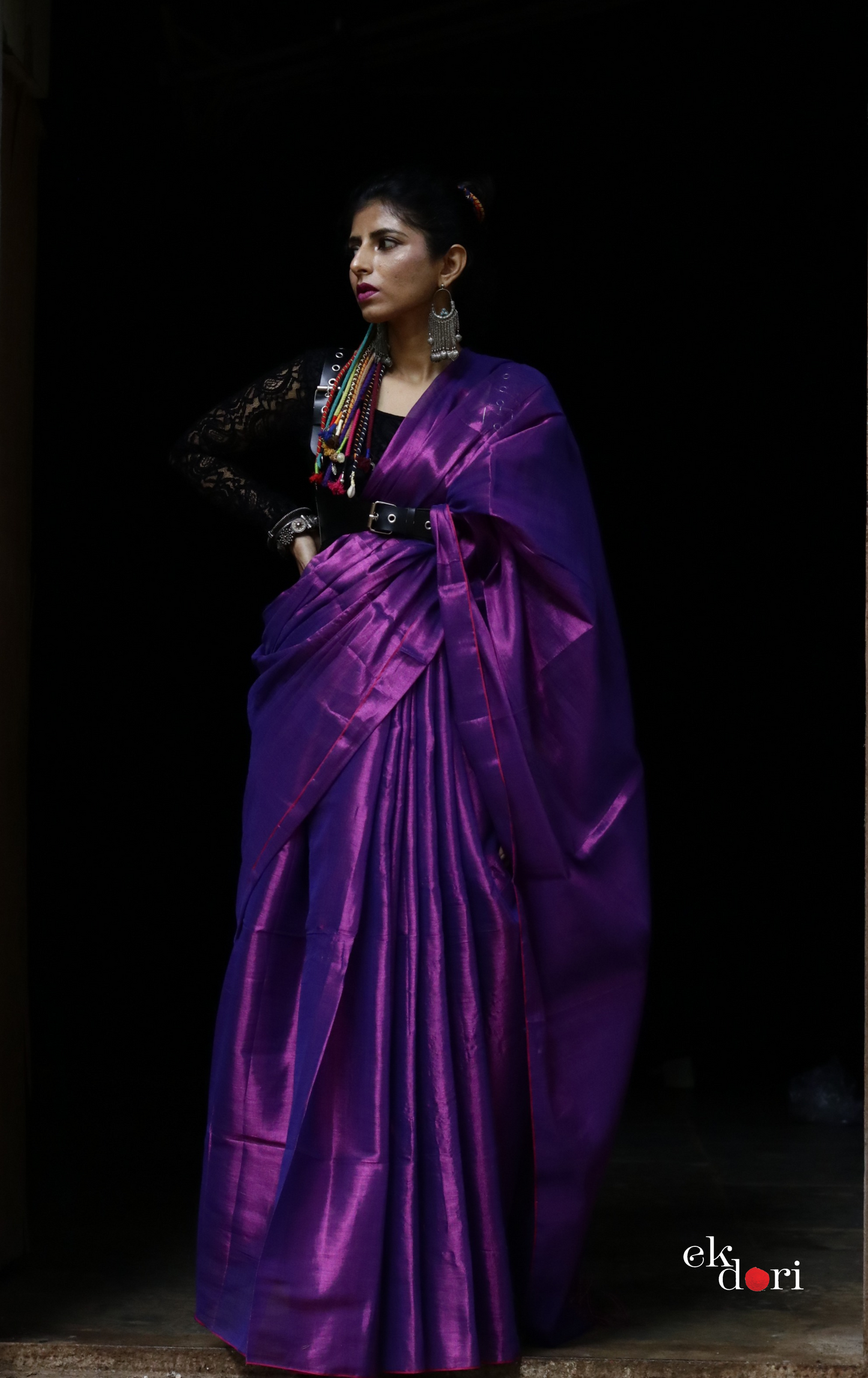 Buy Tissue Mul Cotton Metallic Pale Green Sari : 'Purple Pleasure' Tissue Mul Cotton Budget Festive Saree