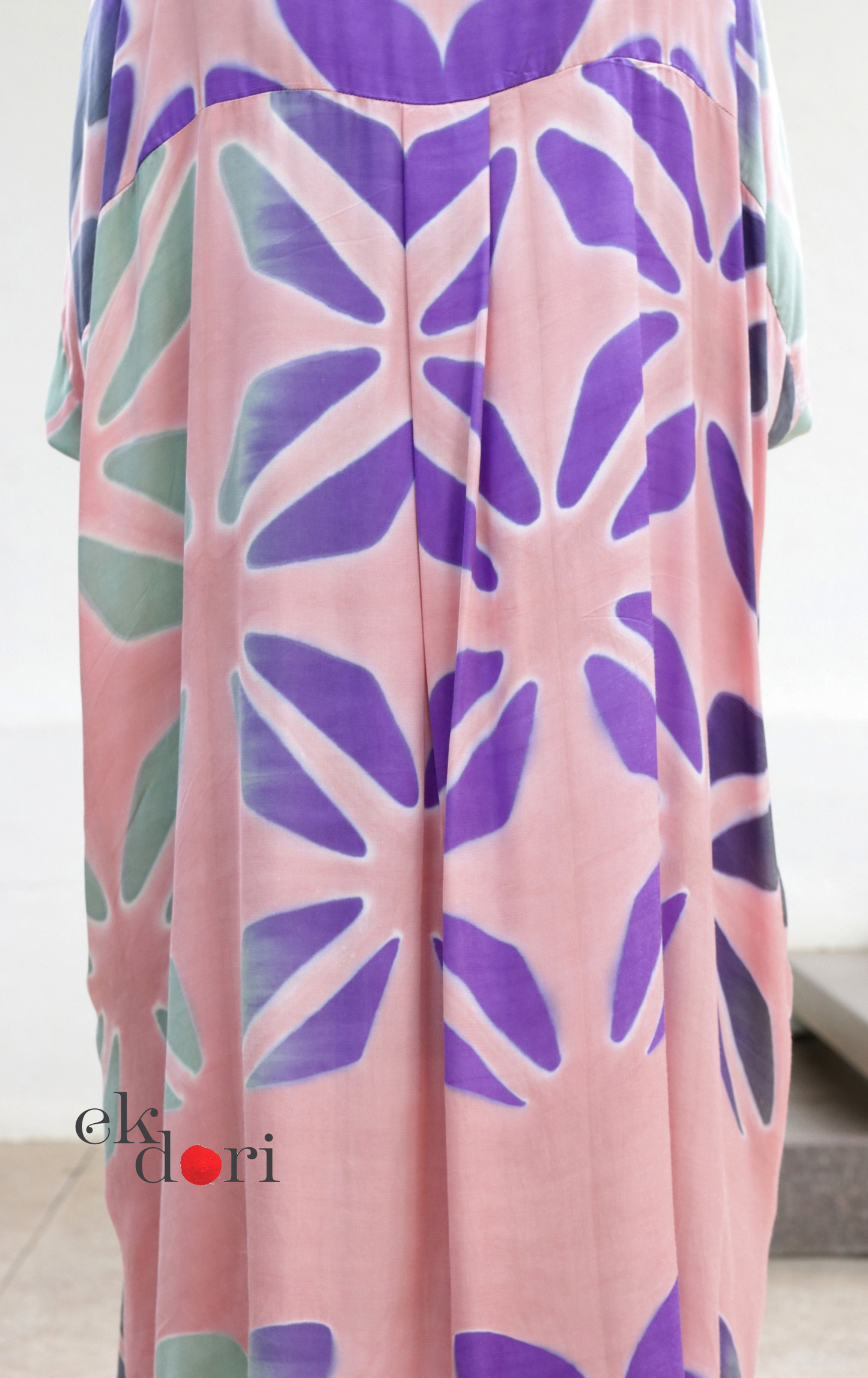 Clamp Dye Modal Kaftan Kurta Palazzo Co-ord Set | 'Kaleidoscope Dreams' | Ek Dori