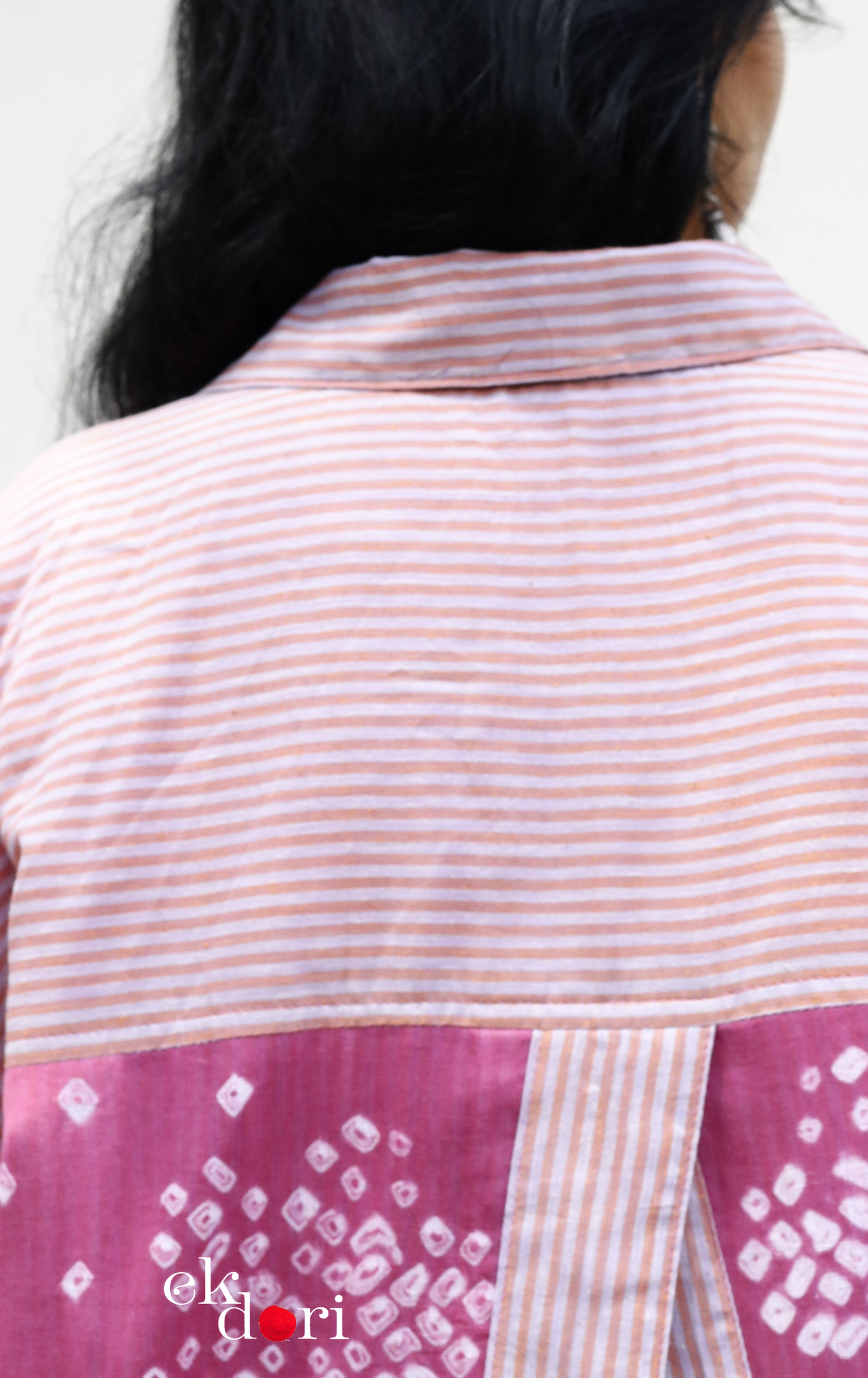 Bandhani 'Flower Garden' Cotton Shirt : Buy Bandhani Pink Purple Cotton Shirt