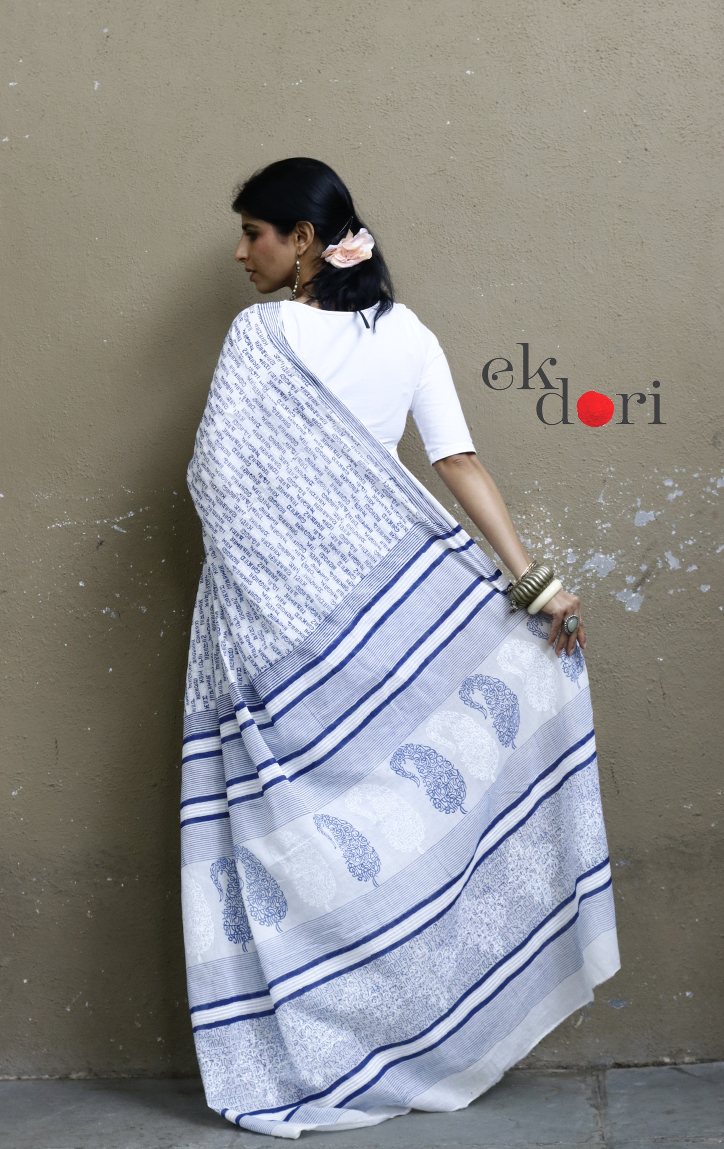 Buy Block Printed Cotton Designer Saree : 'Ink Stories' Block Print Cotton Work Wear Saree