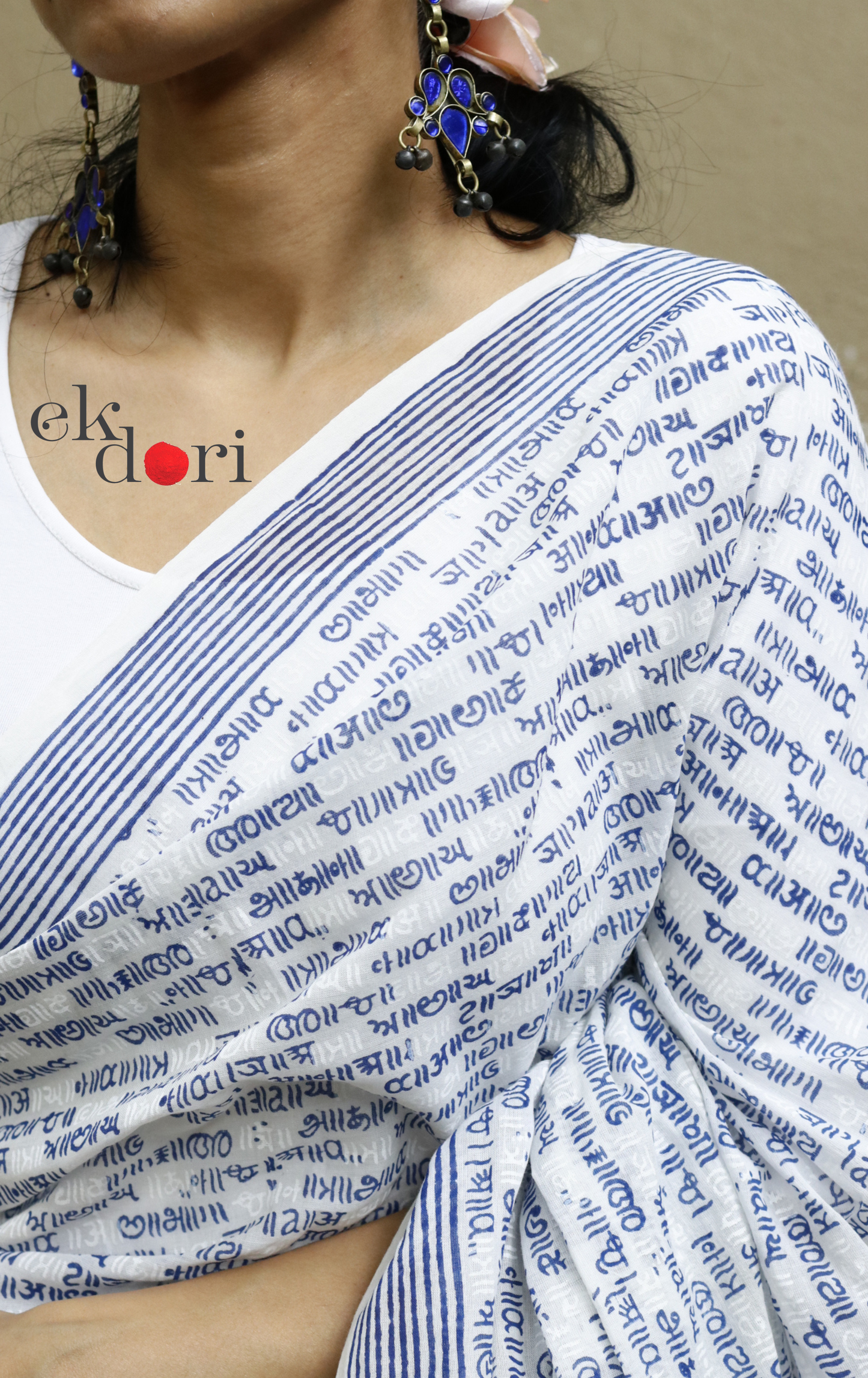 Buy Block Printed Cotton Designer Saree : 'Ink Stories' Block Print Cotton Work Wear Saree