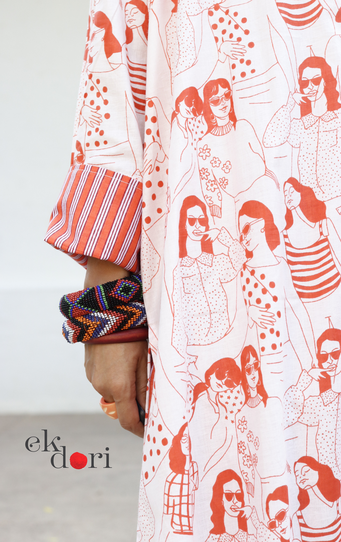Cotton Kurta Co-Ord Set 'Sisterhood' : Buy Palazzo Pant Kurta Cotton Co-ord Set In Quirky Fun Print