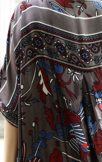 Kalamkari Print Modal Kaftan Kurta Palazzo Co-ord Set | 'Rann Utsav' | Ek Dori