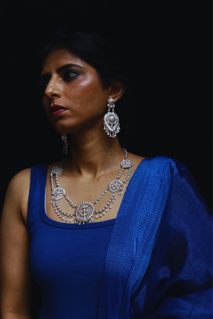 Buy Ilkal Handloom Saree : Handloom Ilkal 'Blue Lagoon' Rayon Silk Saree