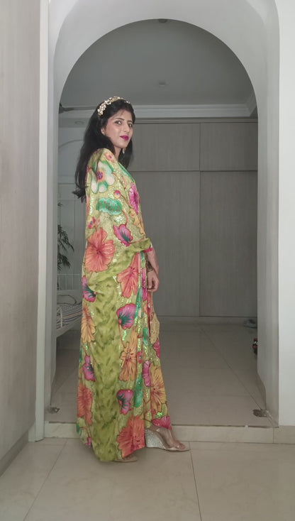 Secret Garden Sequin Kaftan Dress : Festive Sequin Kaftan Dress