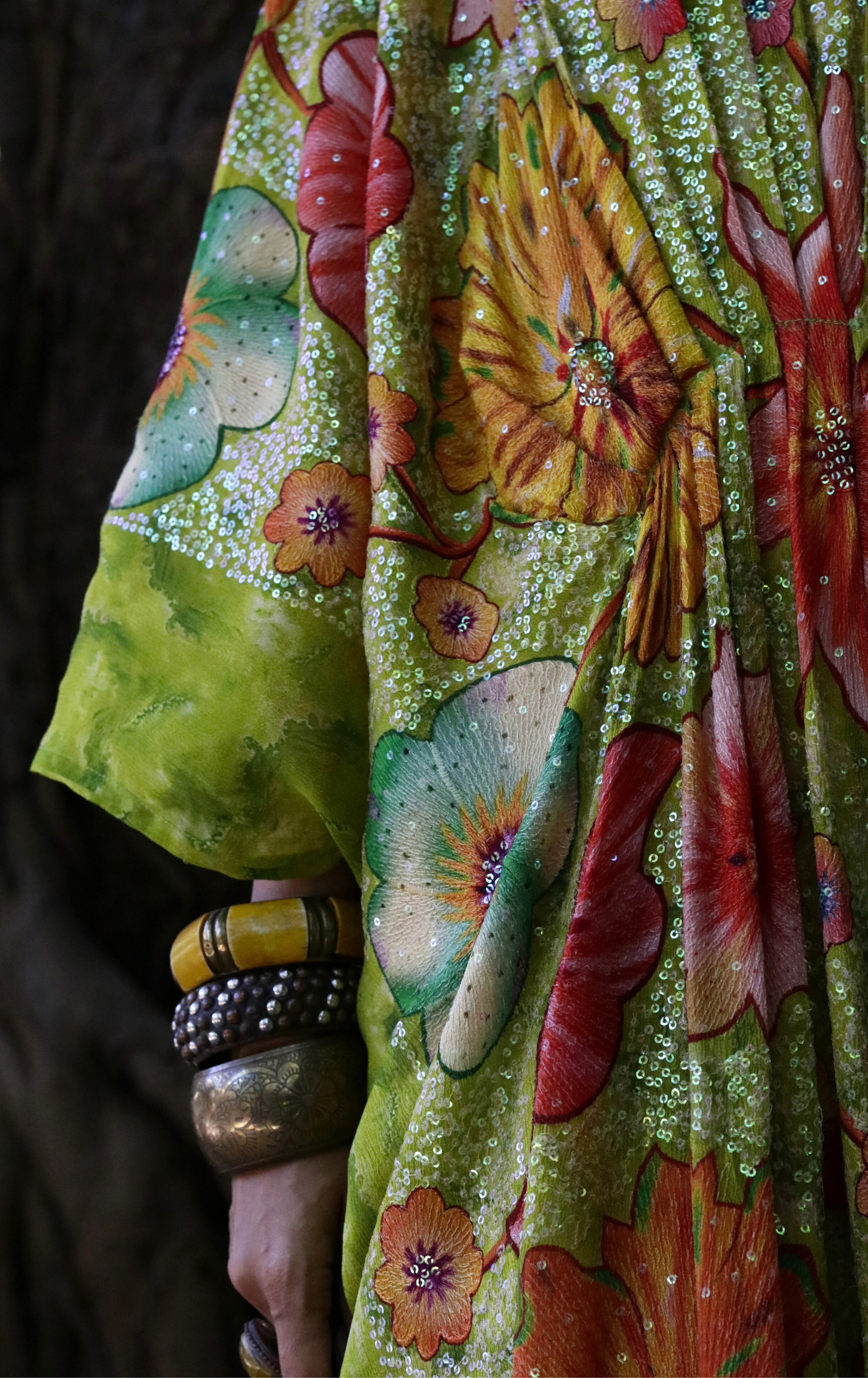 Secret Garden Sequin Kaftan Dress : Festive Sequin Kaftan Dress