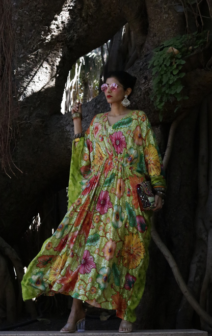 Secret Garden Sequin Kaftan Dress : Festive Sequin Kaftan Dress